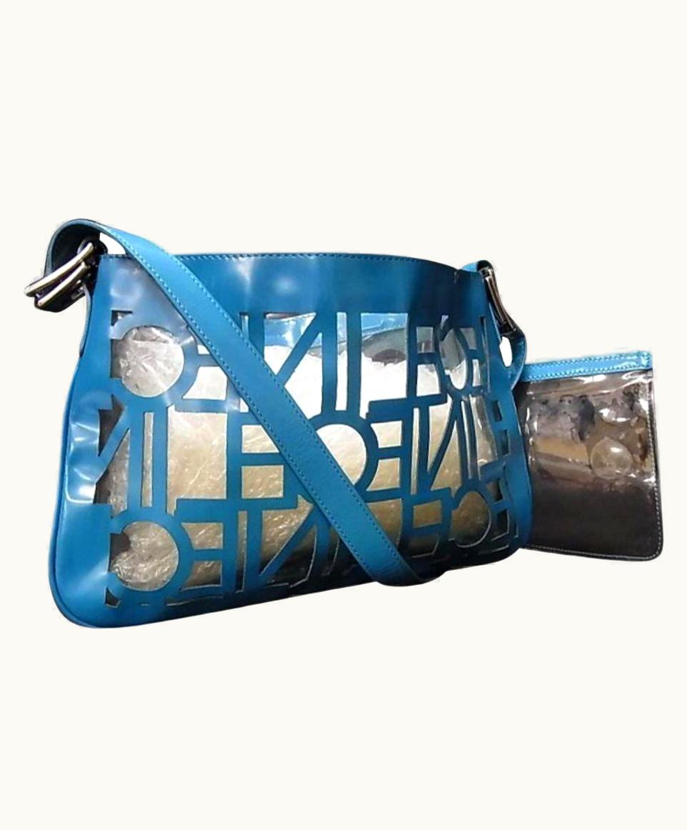 Celine Céline Translucent Blue Clear Tote With Pouch