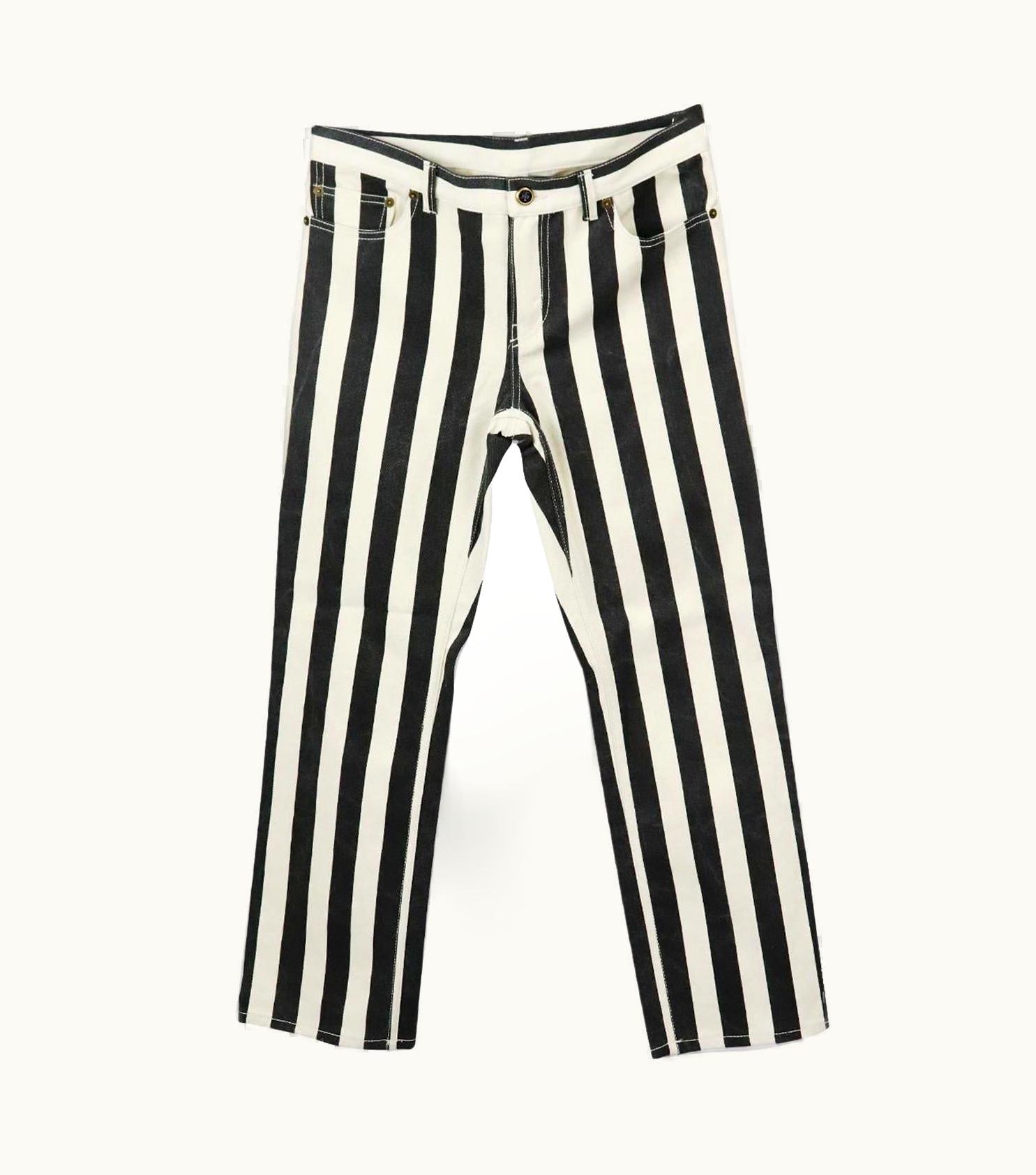 Celine Striped Straight Leg Jeans Uk
