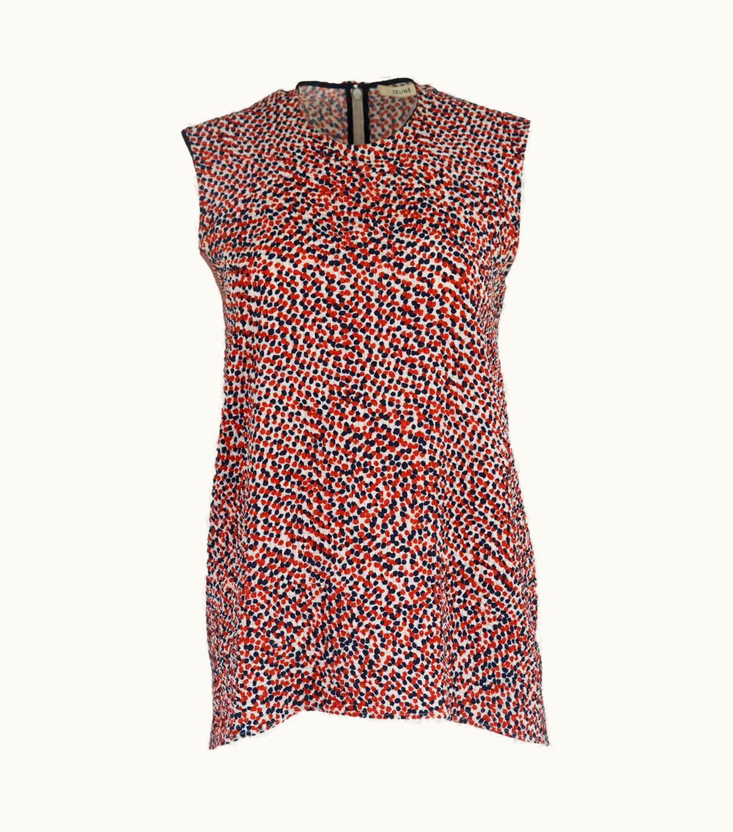 Celine Printed Silk Blend Top Uk