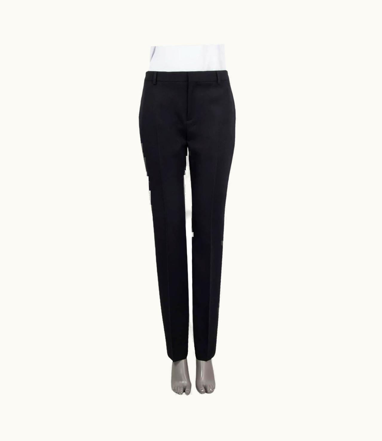 Celine Black Wool Classic Straight Leg Pants