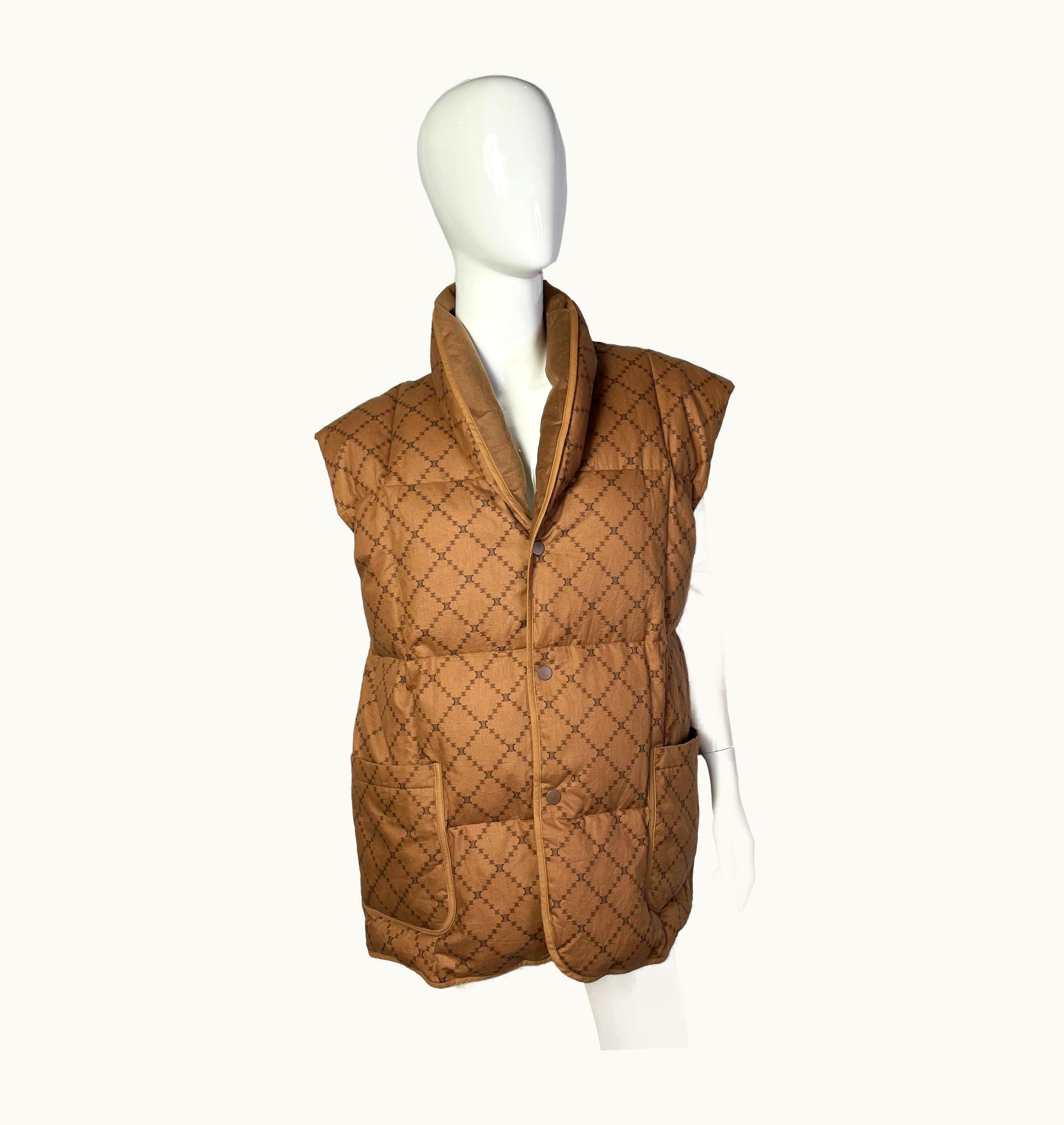 Celine Vintage Celine Logo Puffer Vest By Michael Kors, 1990s