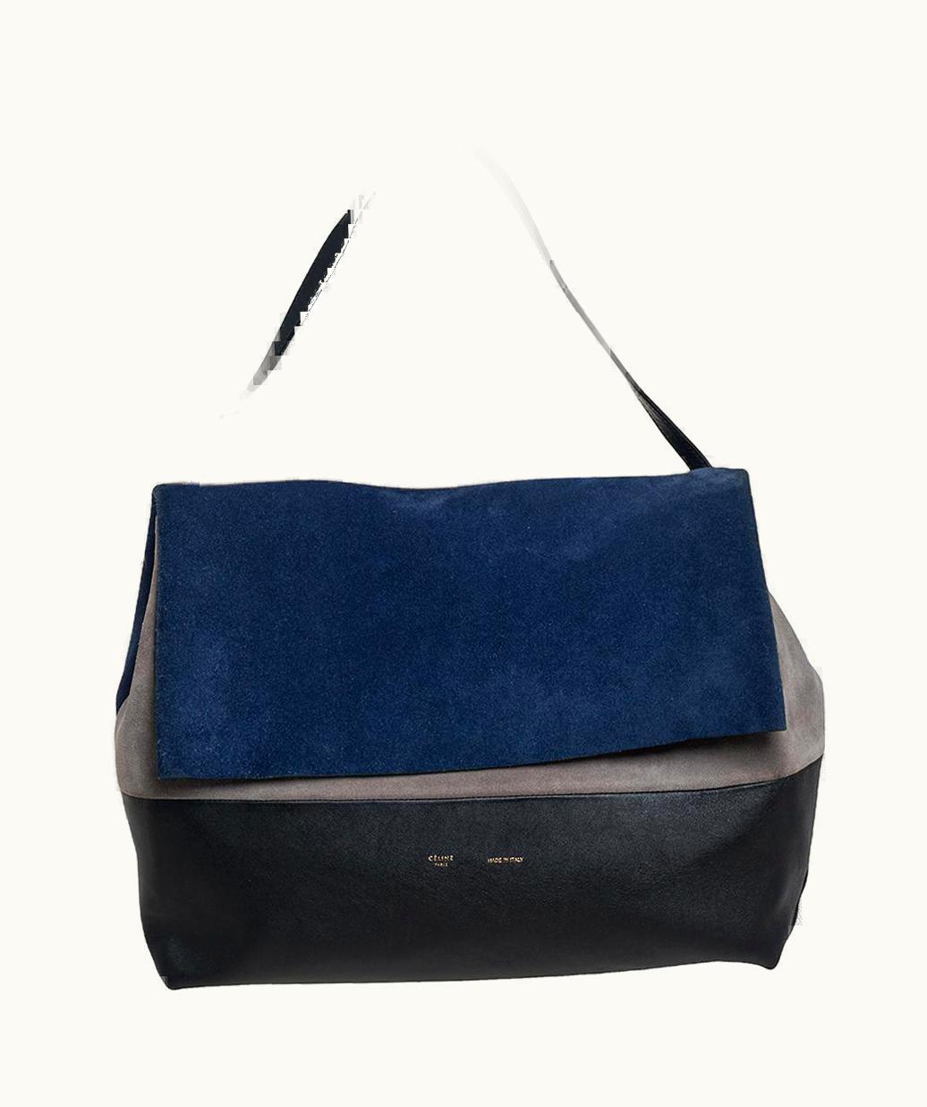 Celine Tri Color Leather And Suede All Soft Shoulder Bag