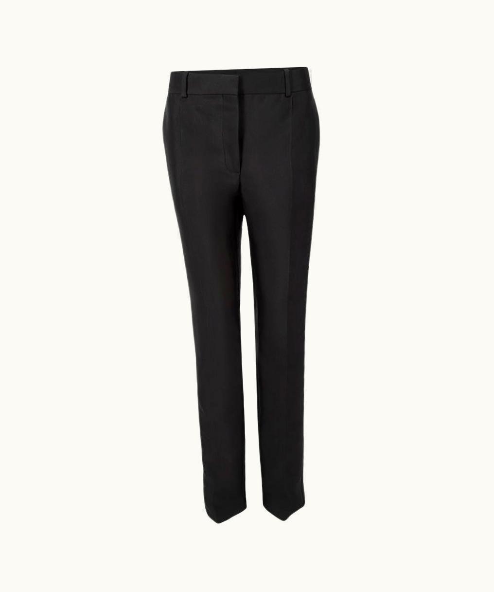 Celine Céline Women' Black Pleated Straight Leg Suit Trousers