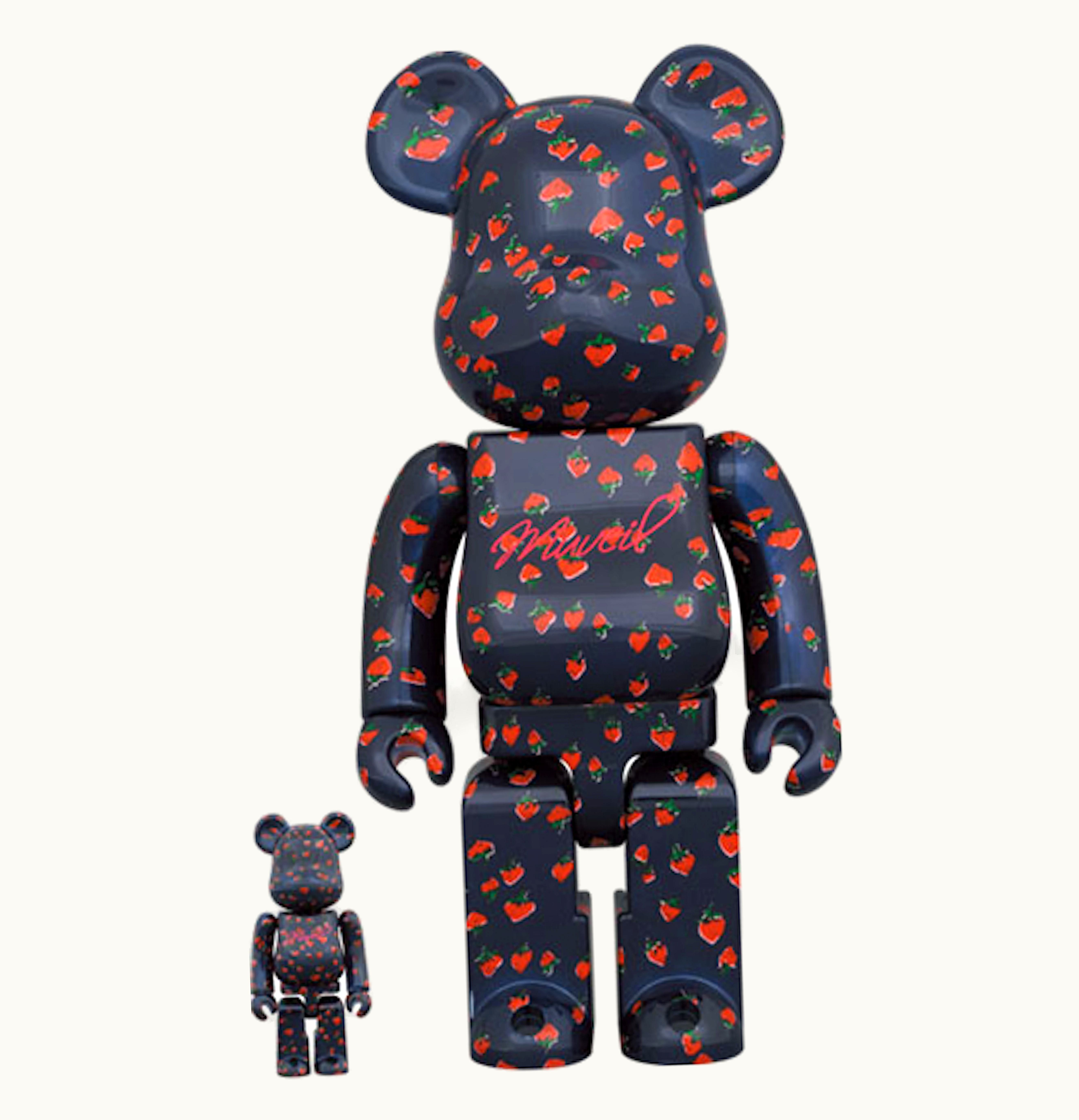 Bearbrick Bearbrick x MUVEIL Strawberry Pattern 100 400 Set