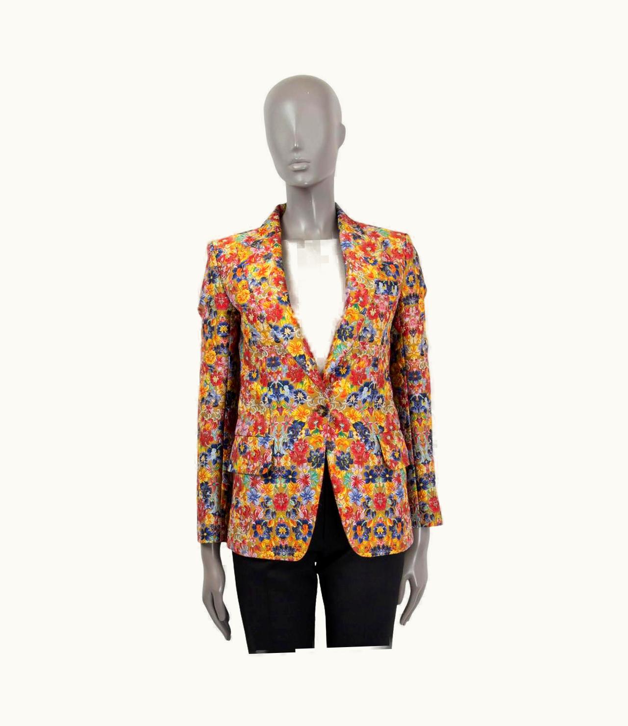 Celine By Phoebe Philo Multicolor 2012 Floral Blazer Jacket