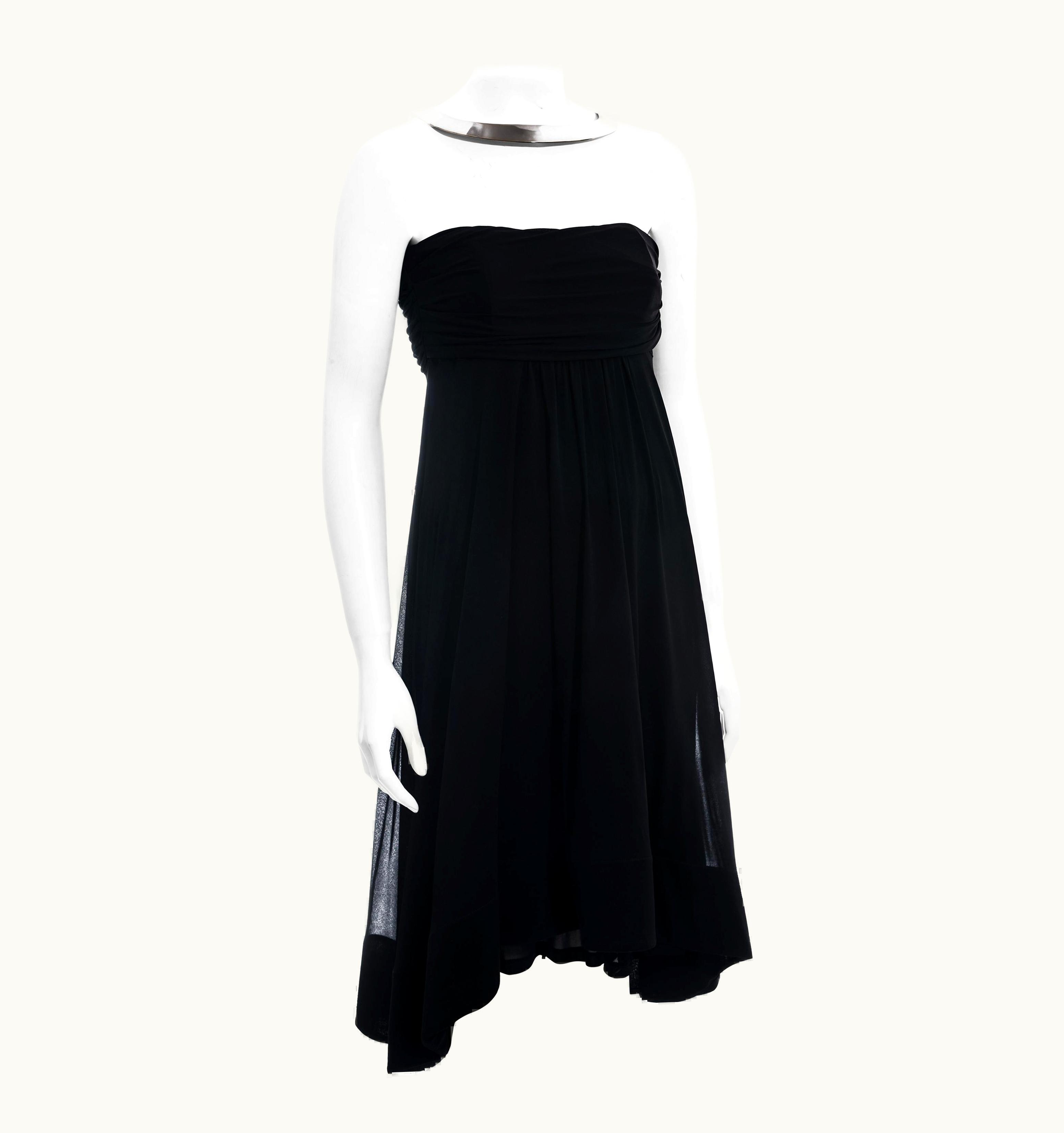 Celine Black Viscose A-line Dress With Metal Halter-neck, S/S 2008