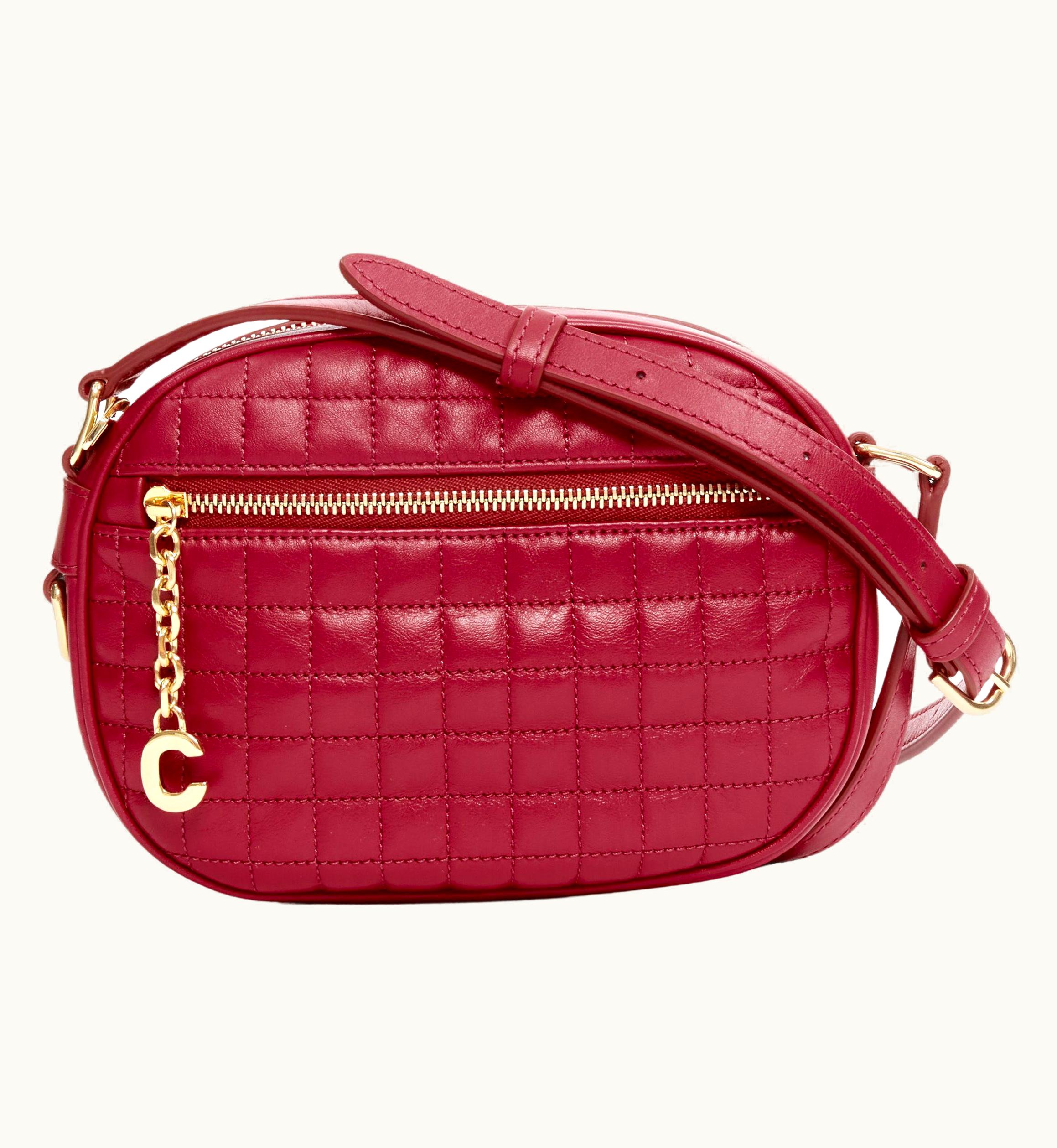 Celine Hedi Slimane 2019 C Charm Lipstick Quilted Small Crossbody Camera Bag