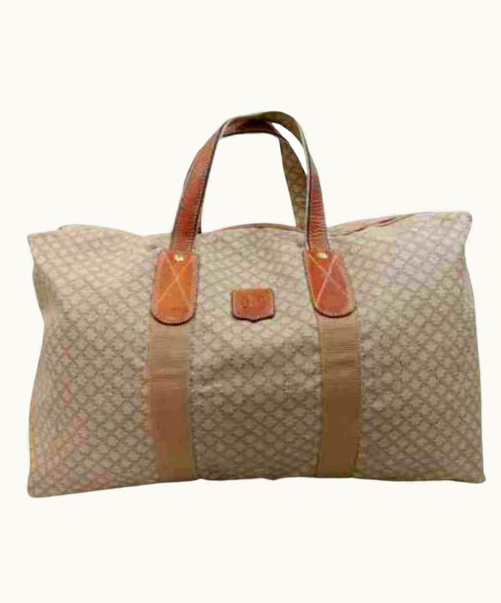 Celine Céline Macadam Boston Duffle Xl Extra Large Monogram Triomphe 872927 Brown Coate