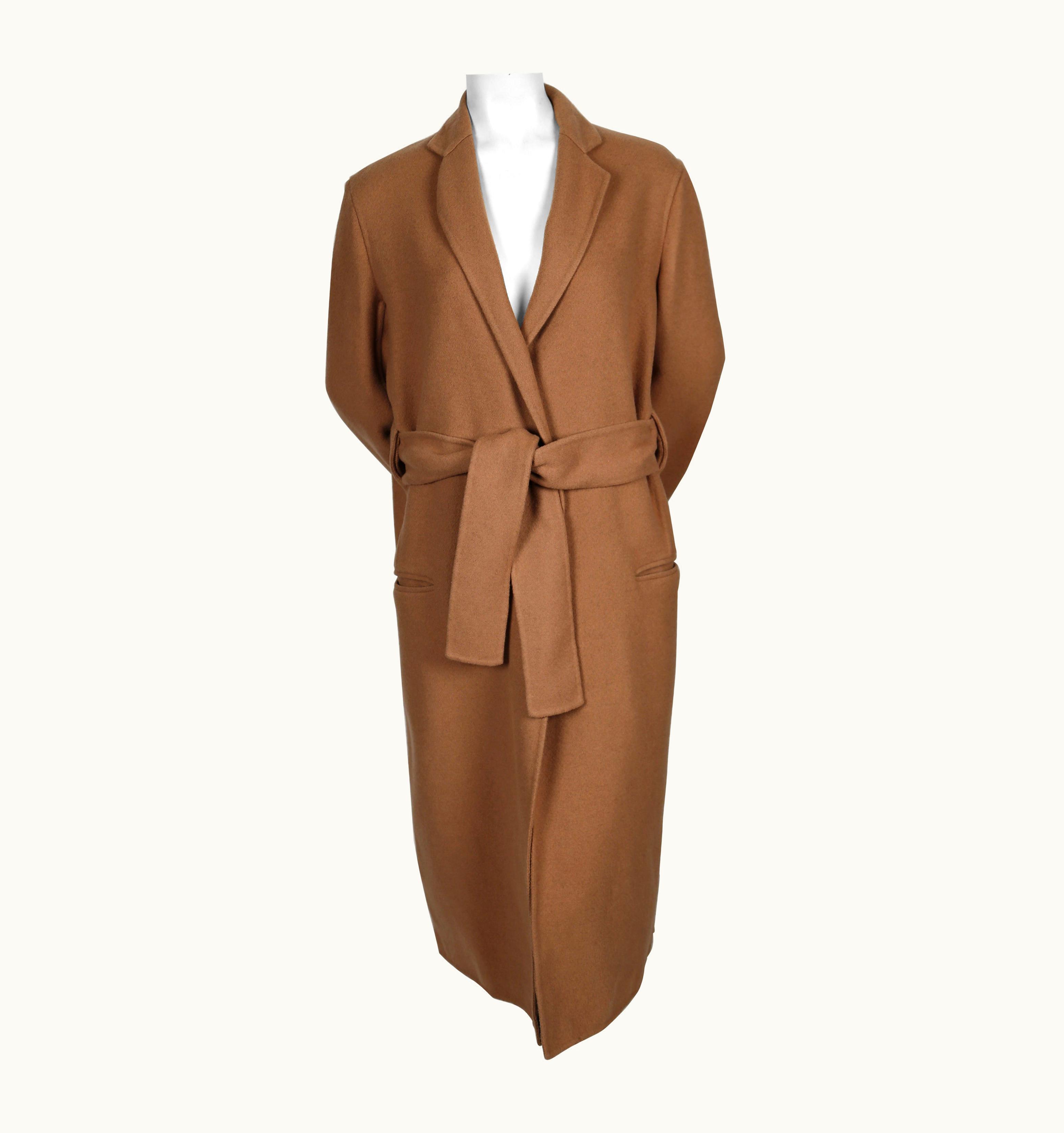 Celine By Phoebe Philo Camel Cashmere Coat With Belt