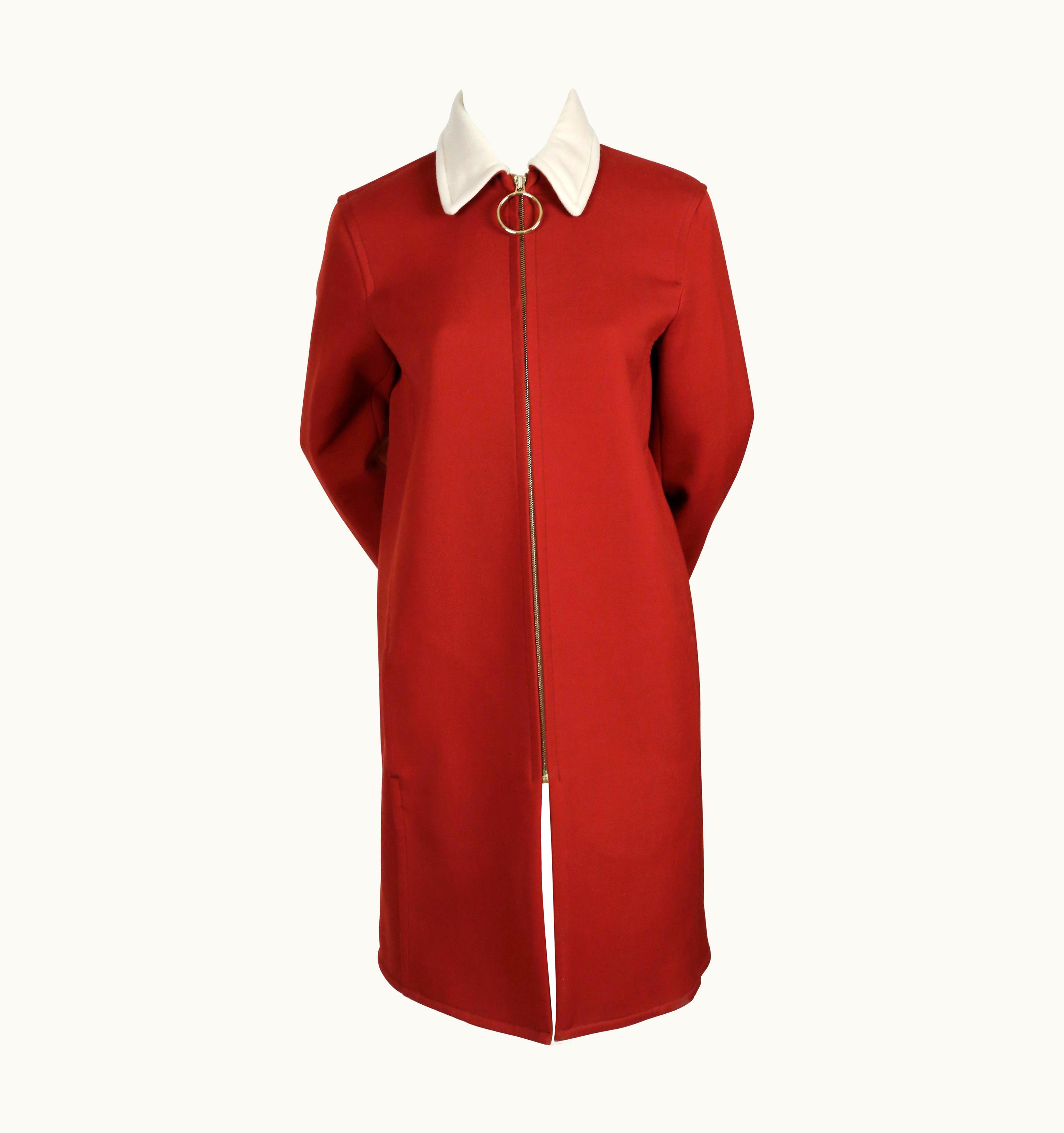 Celine 2015 Celine By Phoebe Philo Wool Coat With O-ring Zipper