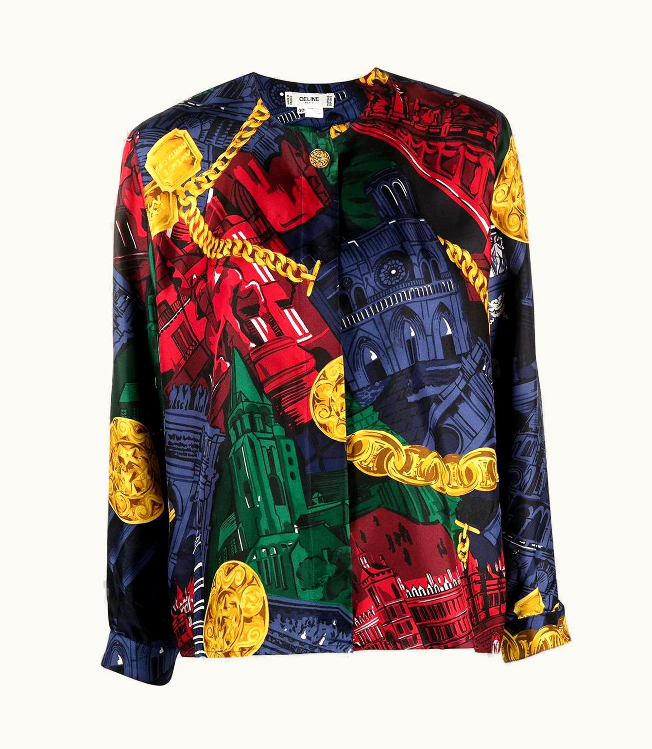 Celine 80s Céline Vintage Silk Shirt