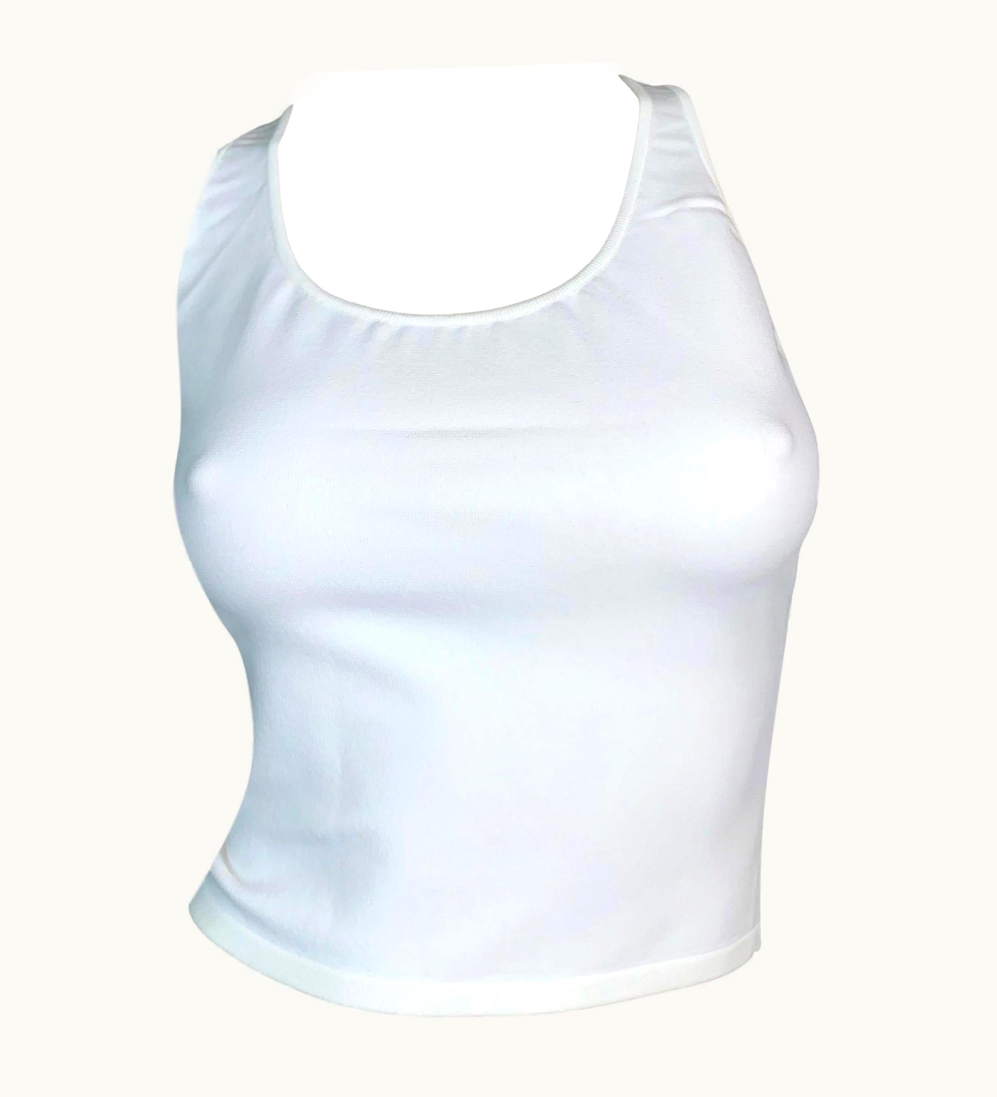 Celine Nwt 2000' Celine By Michael Kors White Bandage Stretch Crop Top