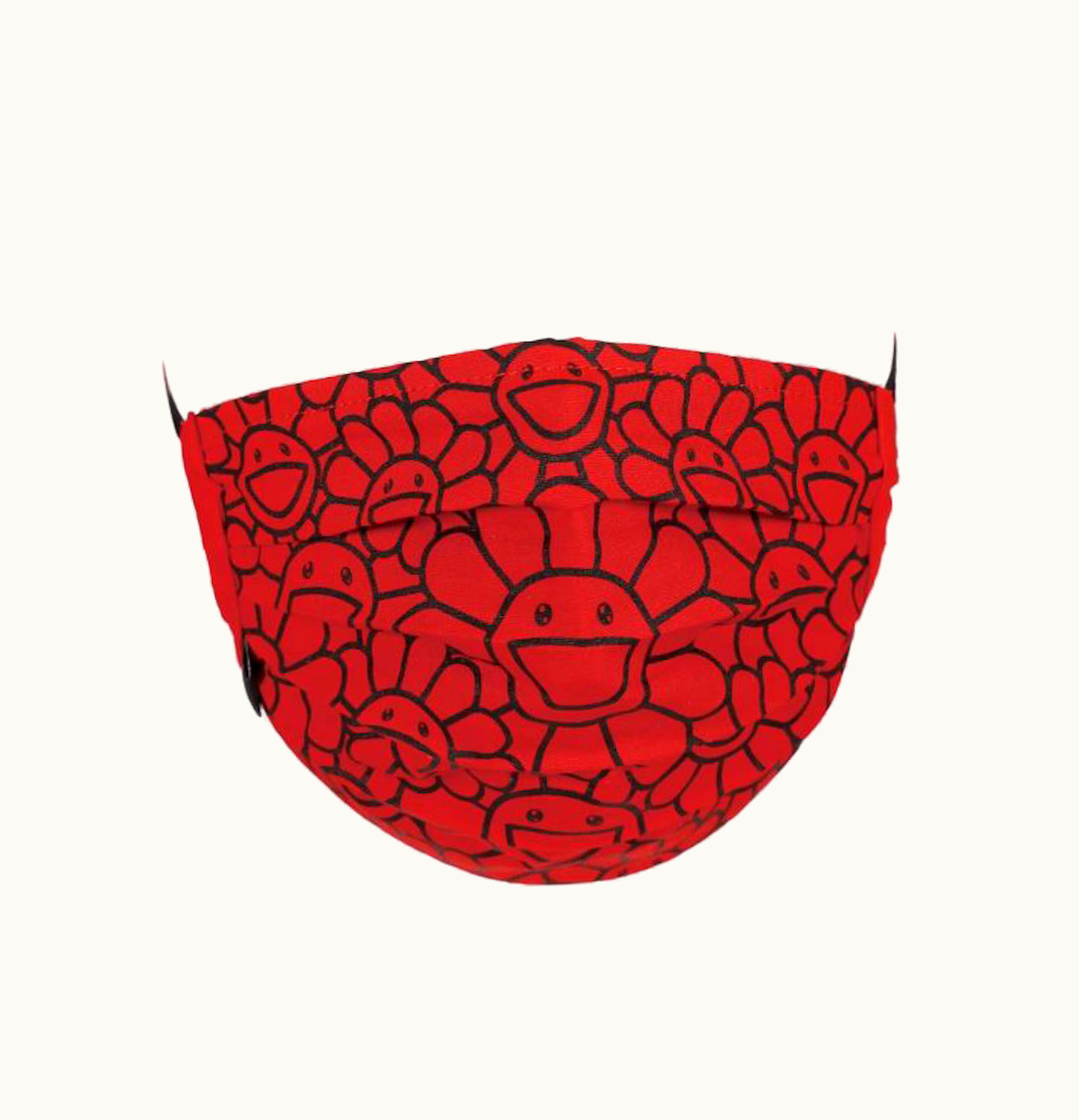 Takashi Murakami Takashi Murakami Flower Pattern Face Mask Red Black