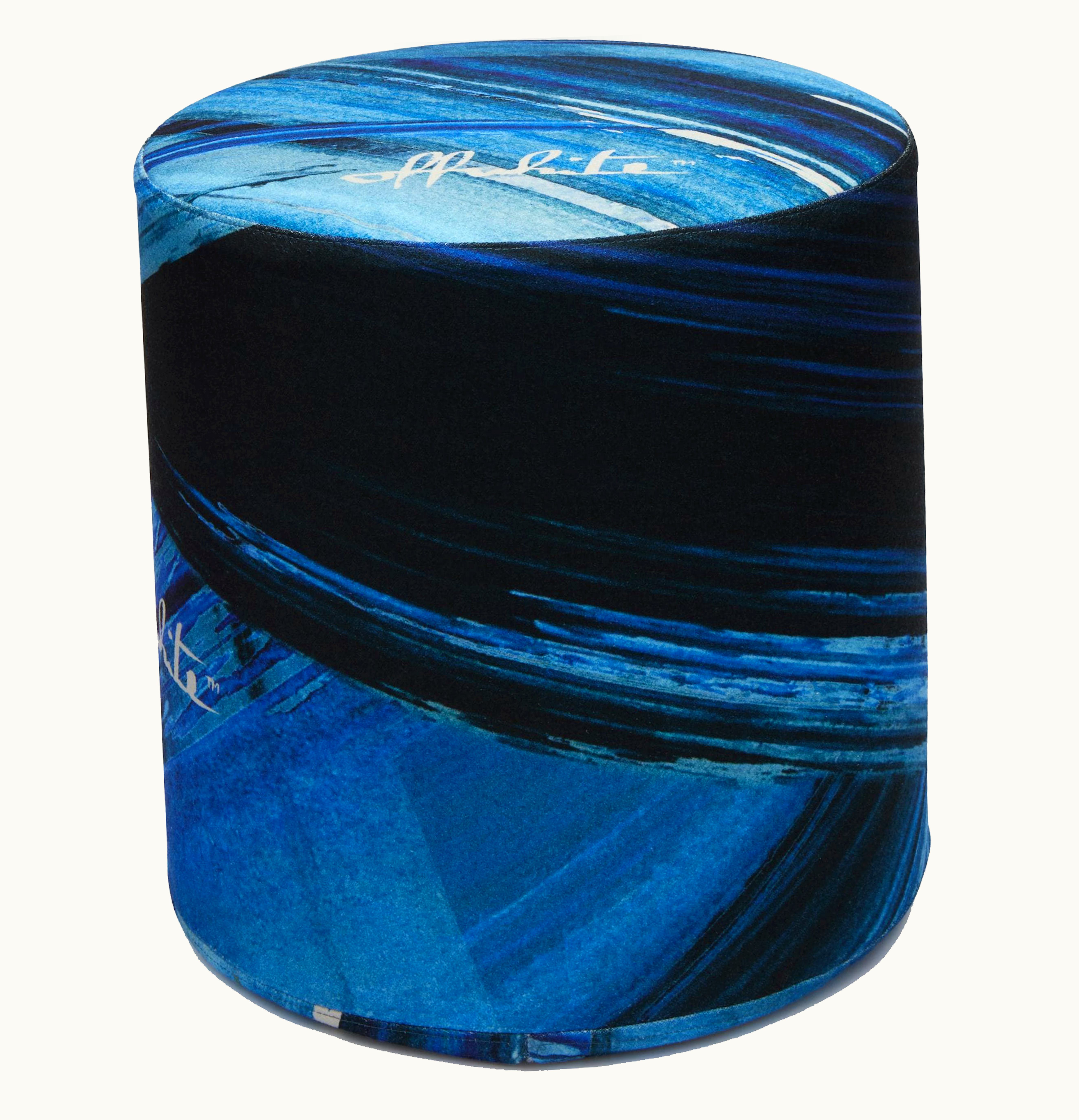 OFF-WHITE Off White Blue Brushes Pattern Stool