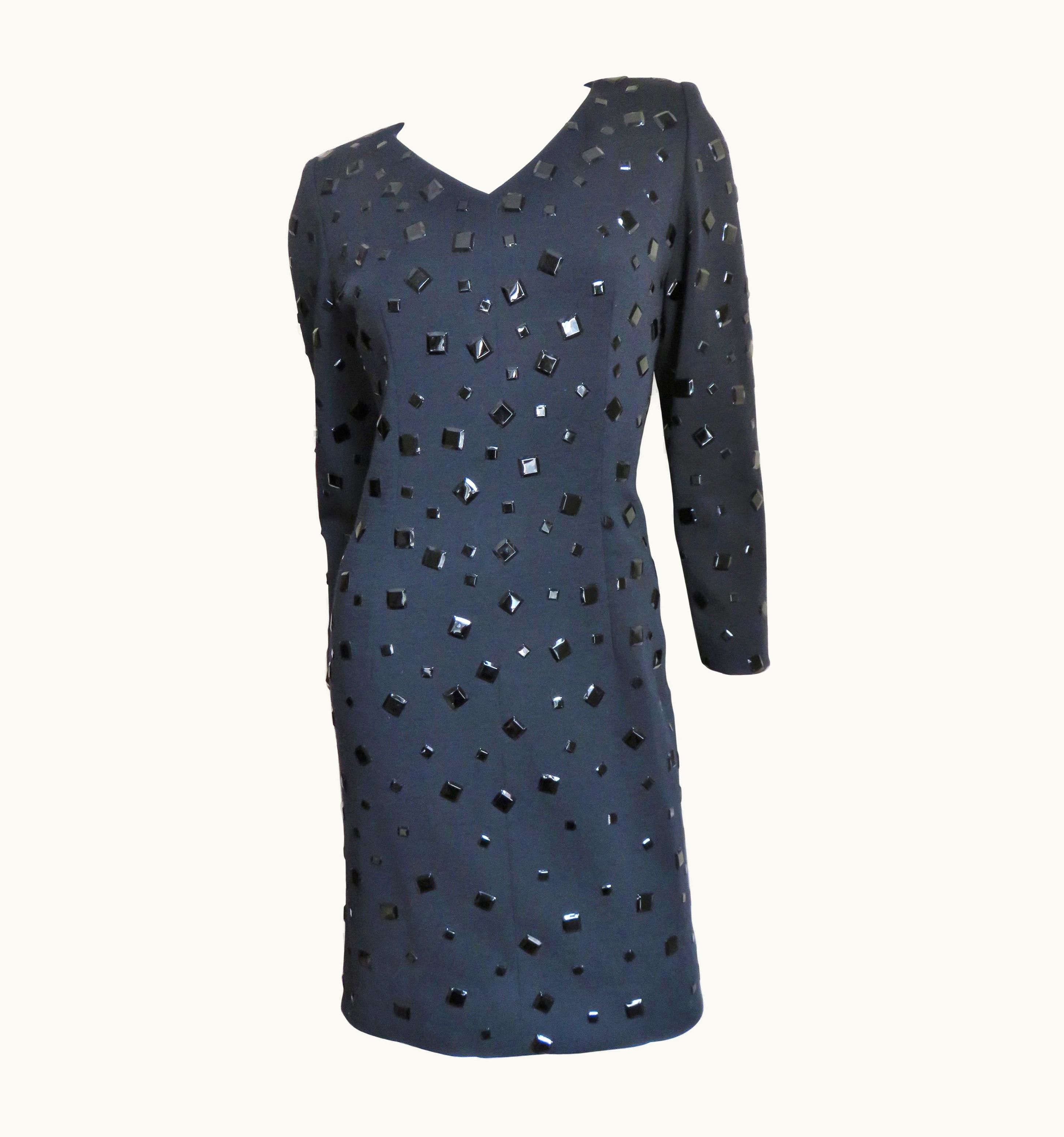 Givenchy Givenchy Nouvelle Boutique Dress With Metal Appliques 1980s