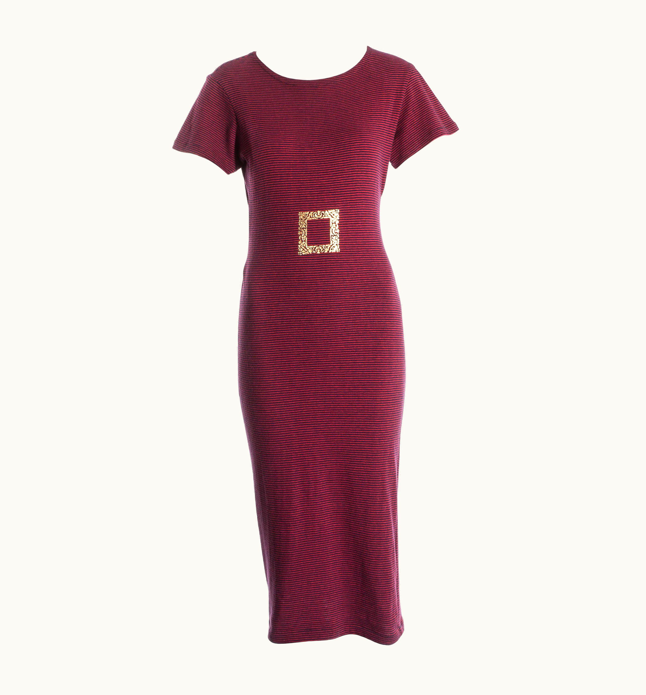 Vivienne Westwood Vivienne Westwood Red Striped Cotton Jersey Dress, S/S 1989