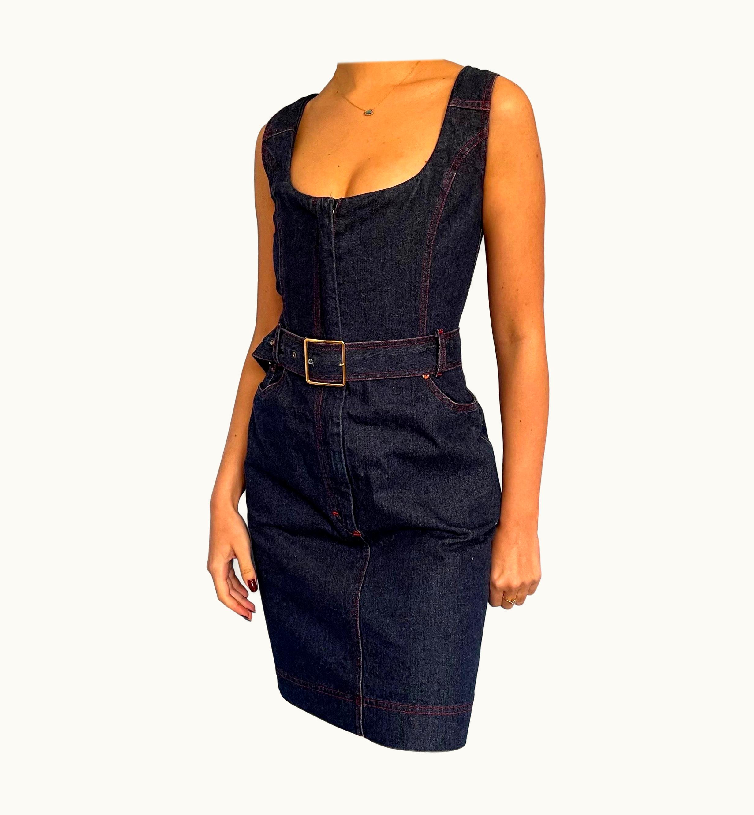 Vivienne Westwood Vivienne Westwood Spring 1992 Corseted Denim Dress