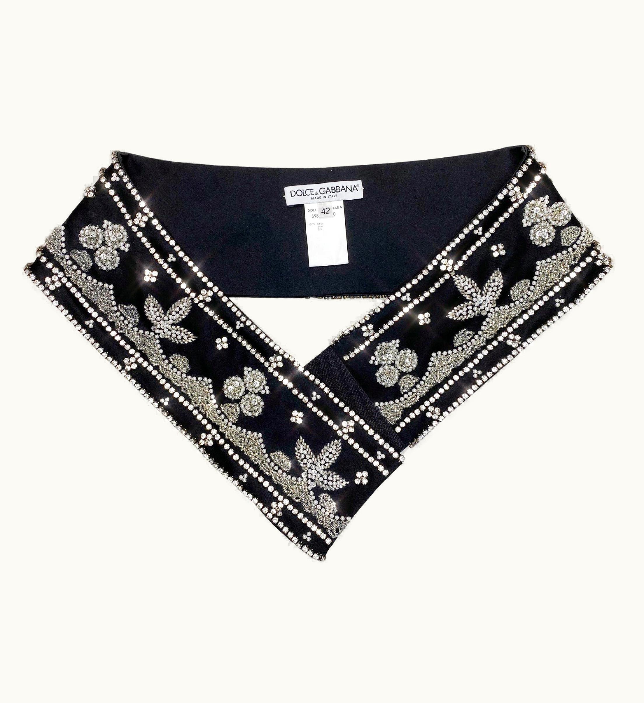 Dolce & Gabbana Dolce & Gabbana Fall 1999 Embellished Silk Belt