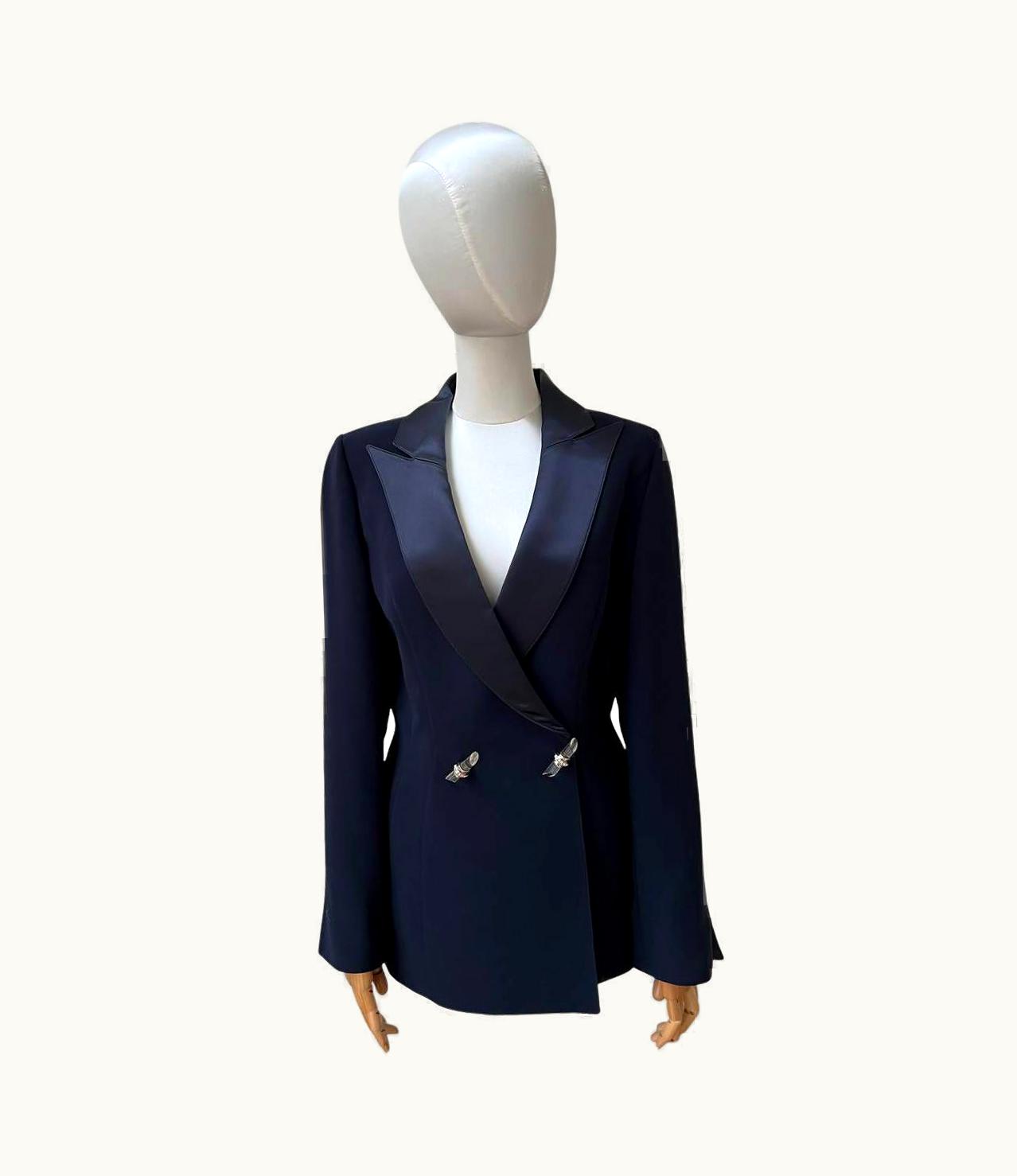 Mugler Vintage Thierry Mugler Acrylic Button Blazer 2000