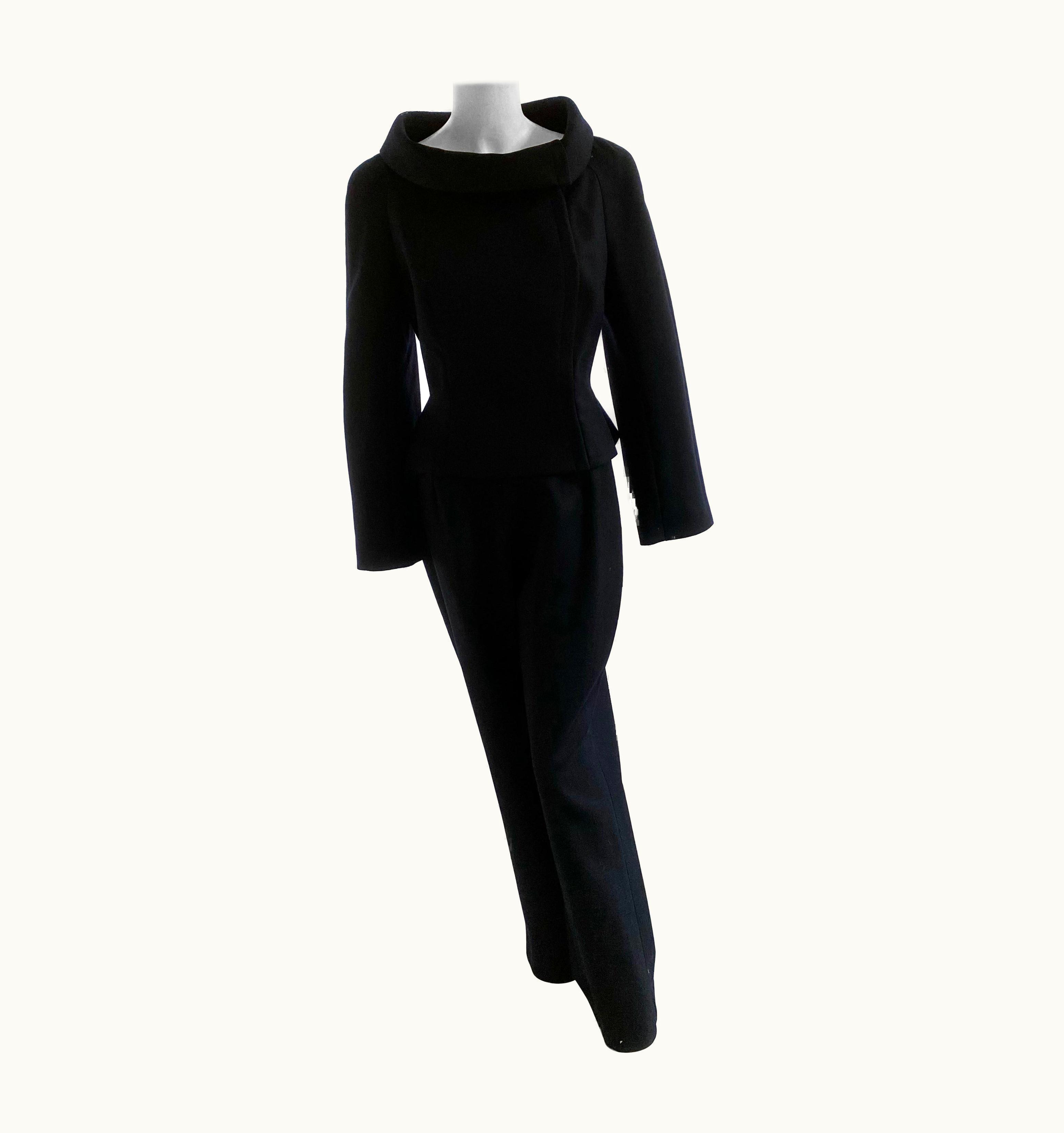 Mugler Thierry Mugler 2000 AW Cowl Neck Runway Suit