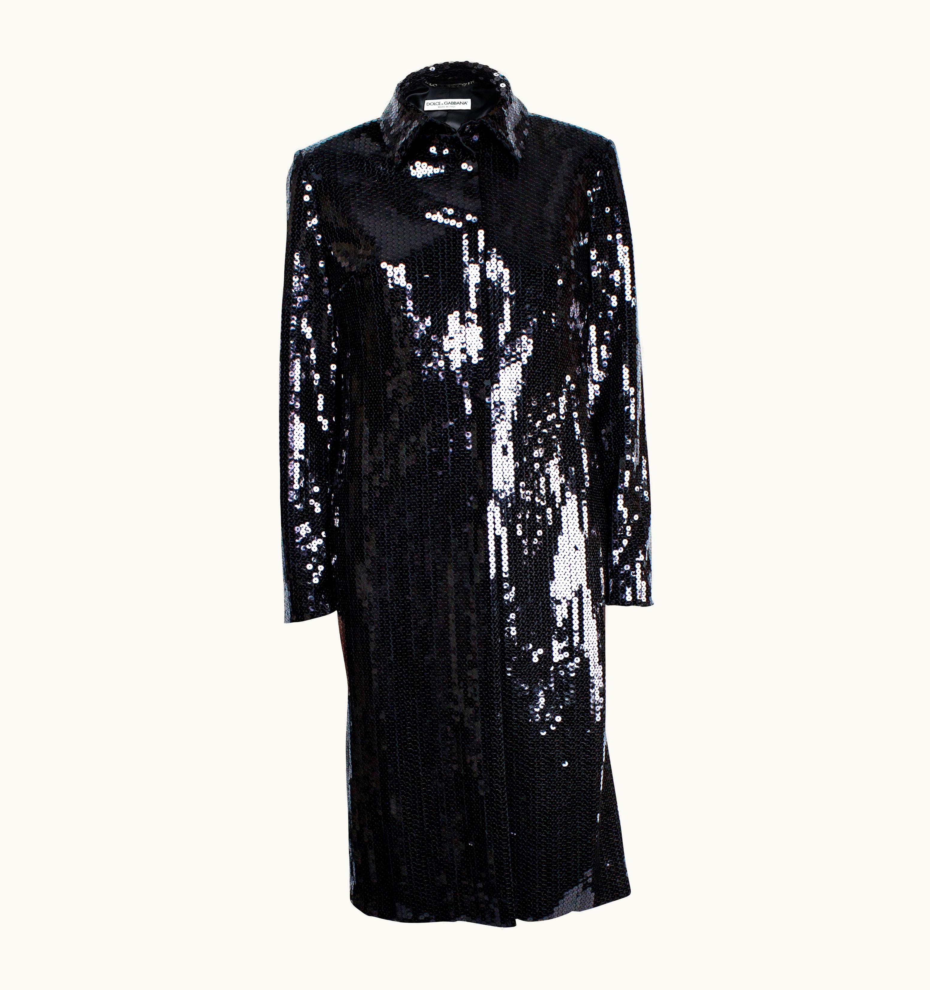 Dolce & Gabbana Dolce & Gabbana Black Sequin Evening Coat, Fall/winter 2013