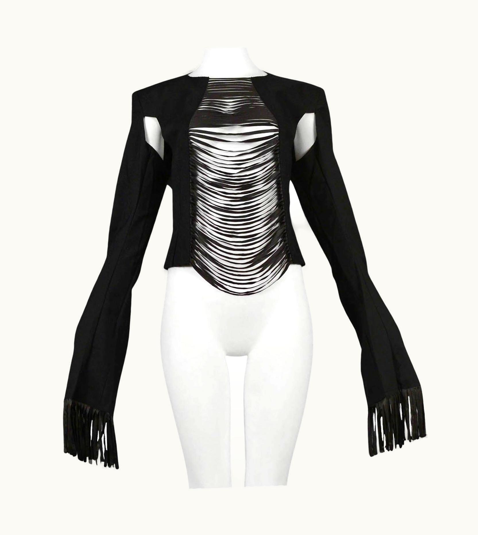 Junya Watanabe Junya Watanabe Black Hippie Fringe Top 2014