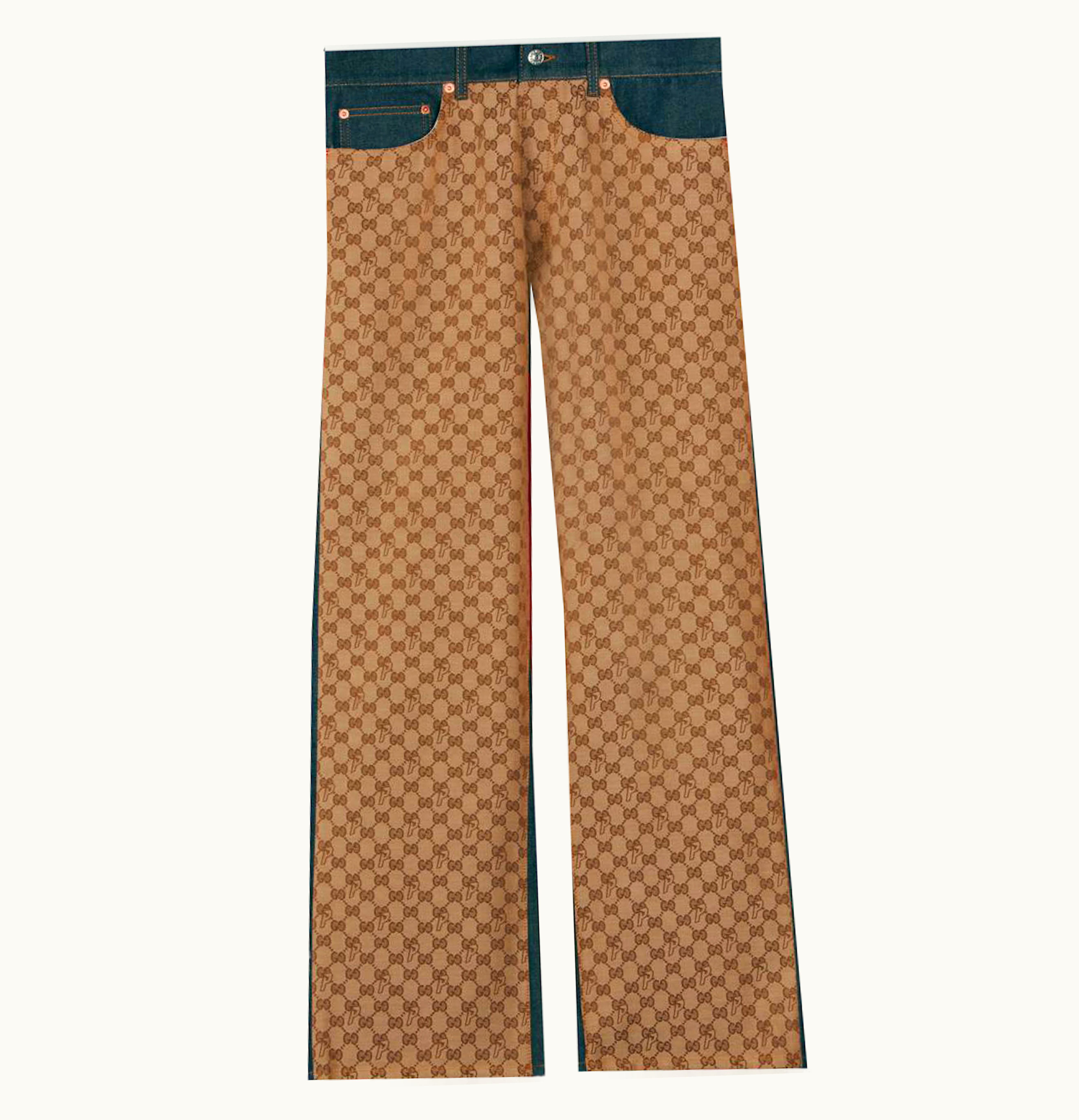 Palace Palace x Gucci GG P Pattern Baggy Jean Dark Blue Denim