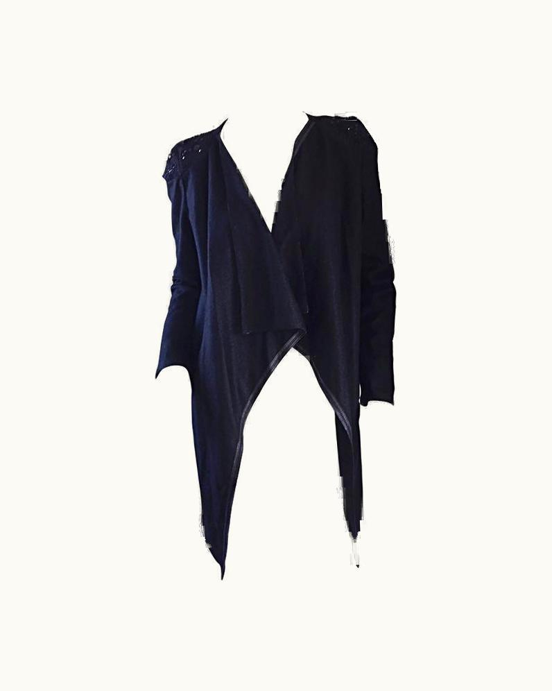 Givenchy Givenchy By Ricardo Tisci Black Runway Cardigan Sweater WS/S Jeweled Shoulder