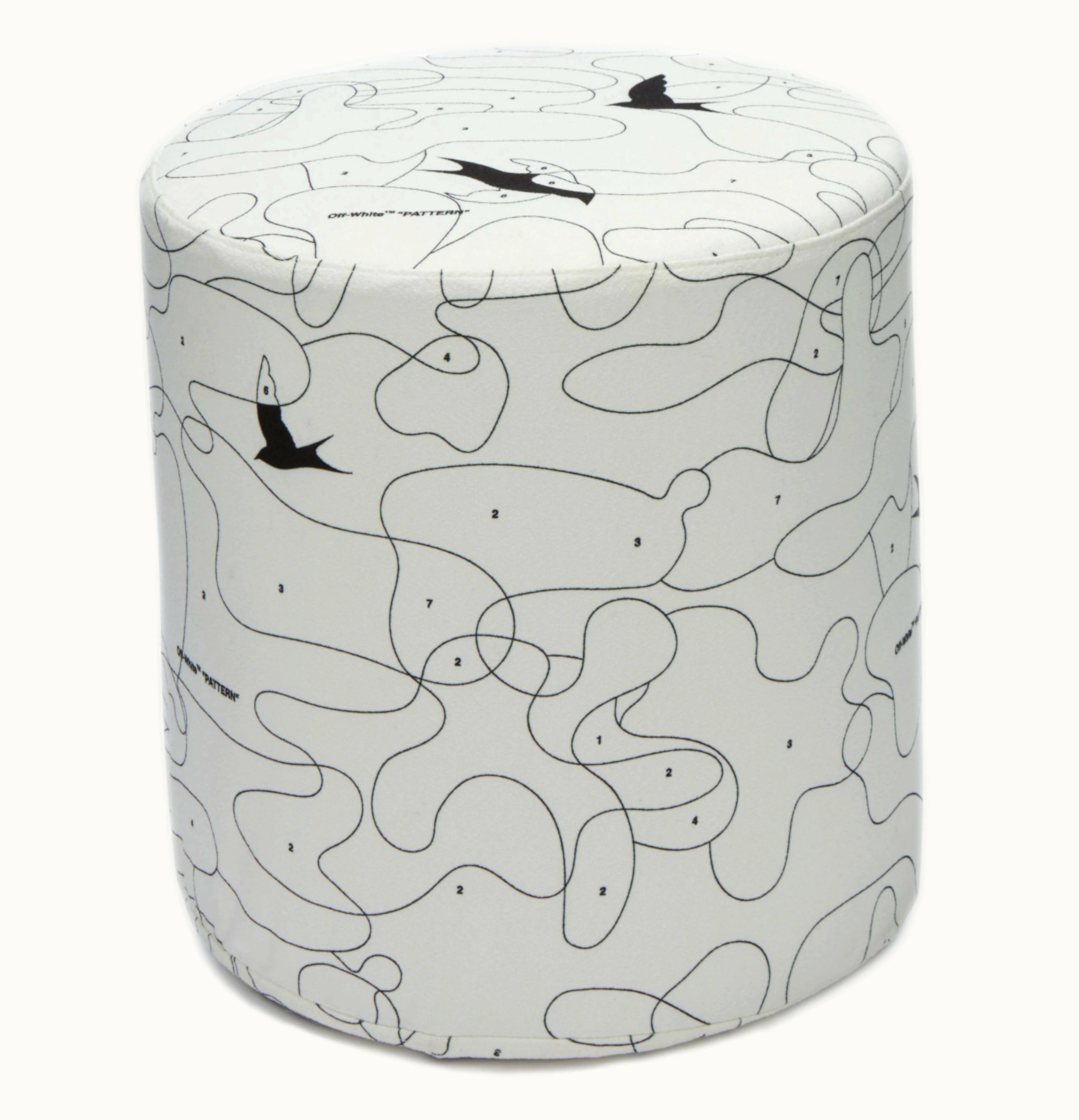 OFF-WHITE Off White Abstract Birds Pattern Stool