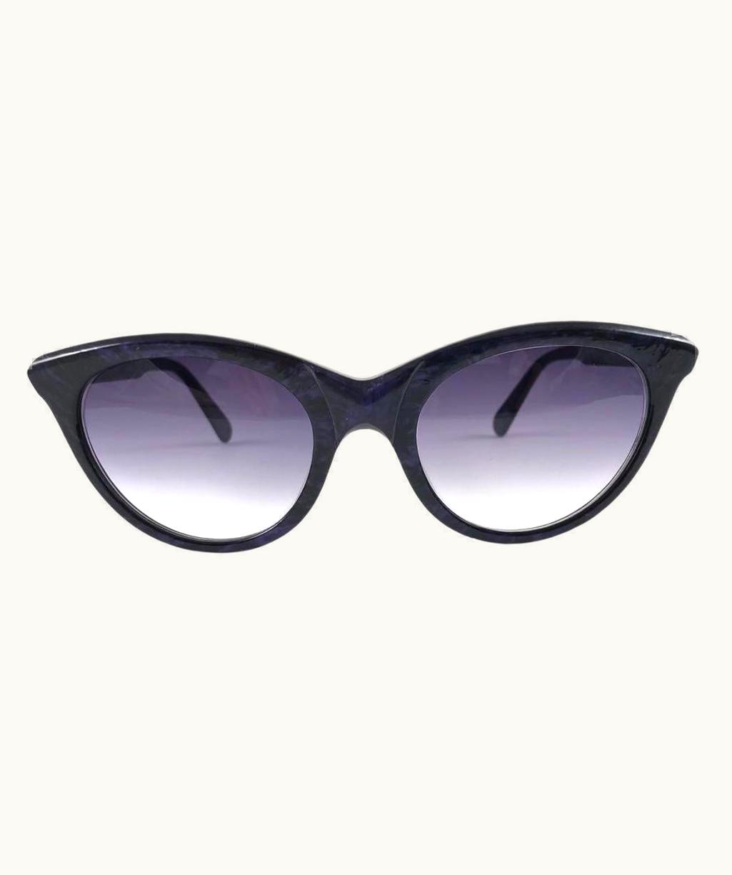 Mugler Vintage Thierry Mugler Marbled Purple & Gradient Lenses 1980' Paris Sunglasses