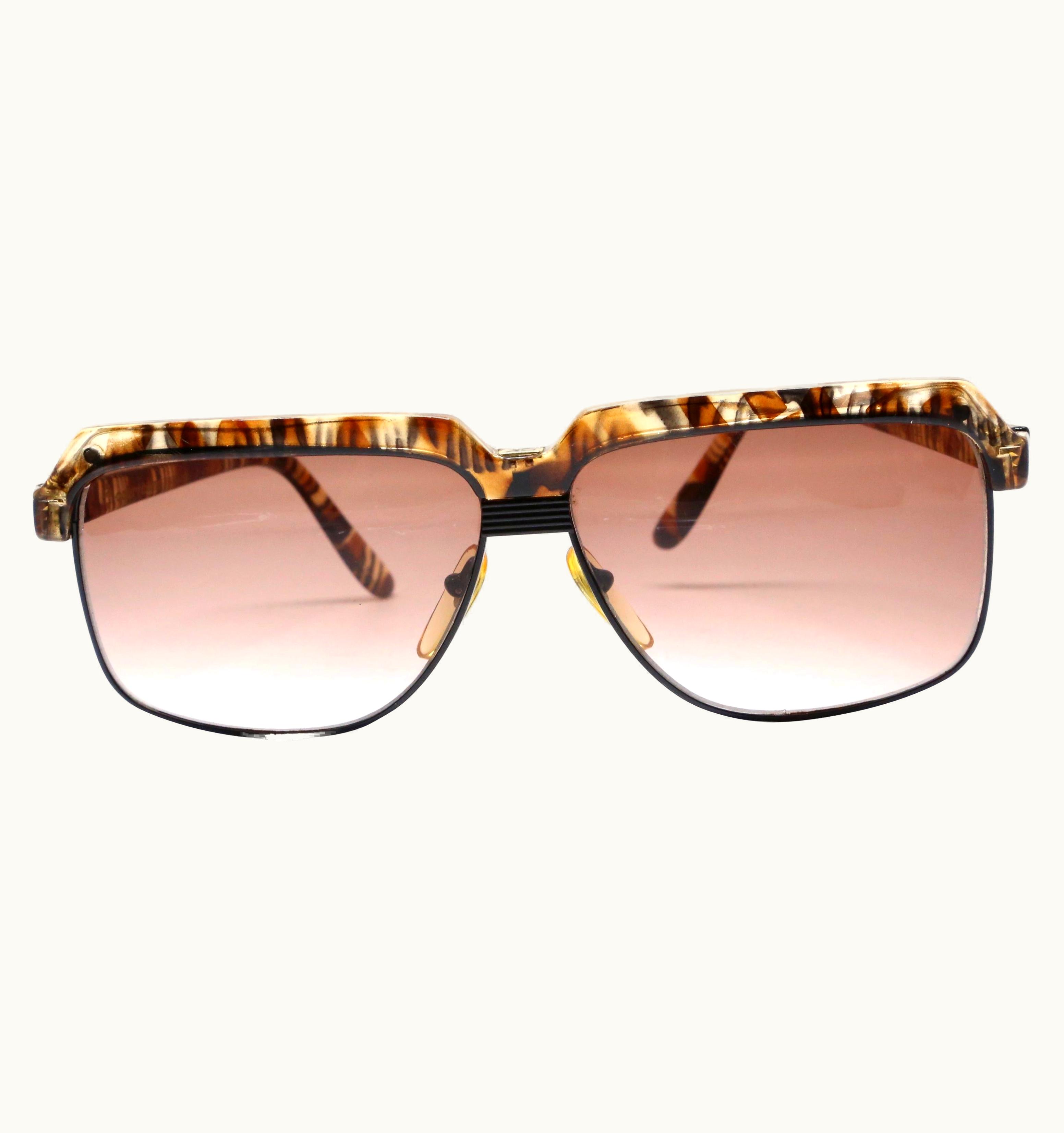 Courrèges 1980' Courrèges Tortoise Plastic And Metal Sunglasses