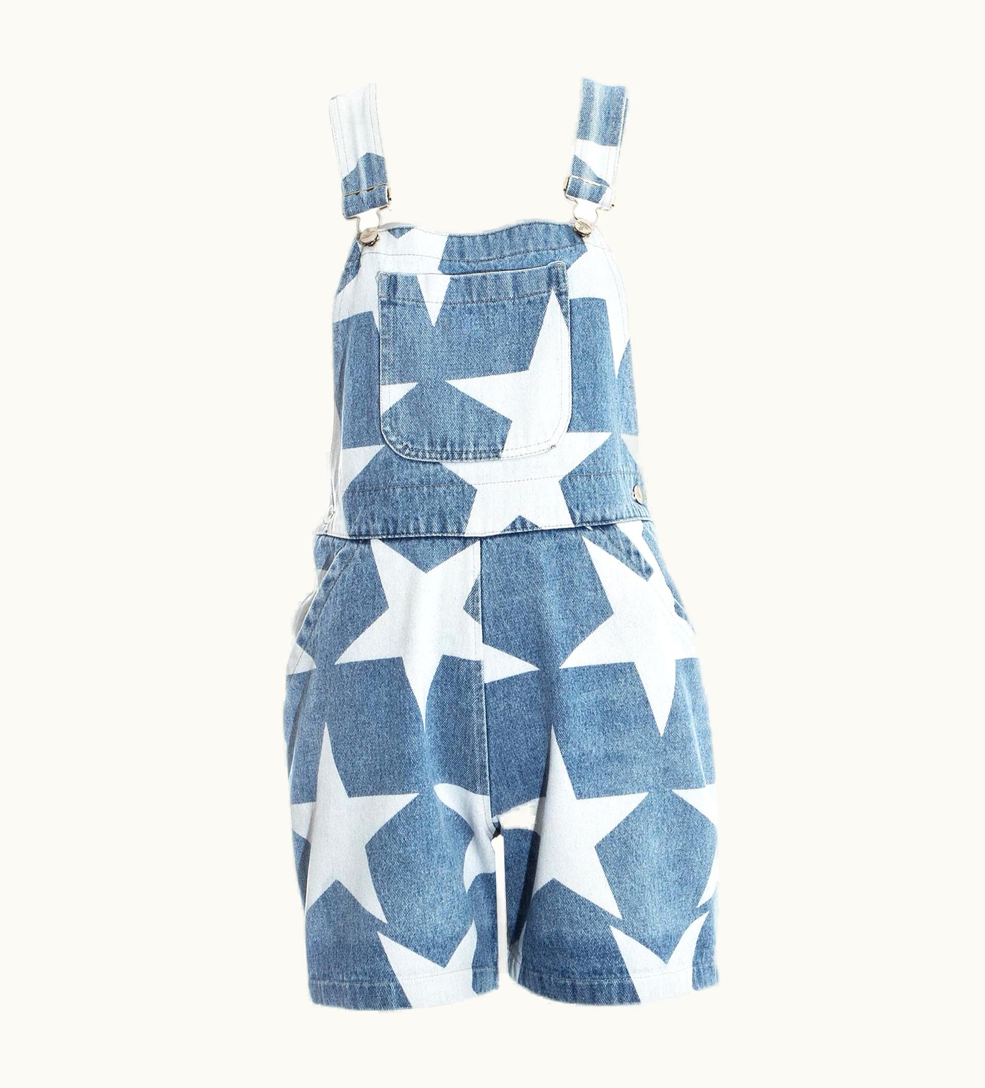 Vivienne Westwood Vivienne Westwood Blue Denim Star Print 'Mini Crini' Dungarees. S/S 1985