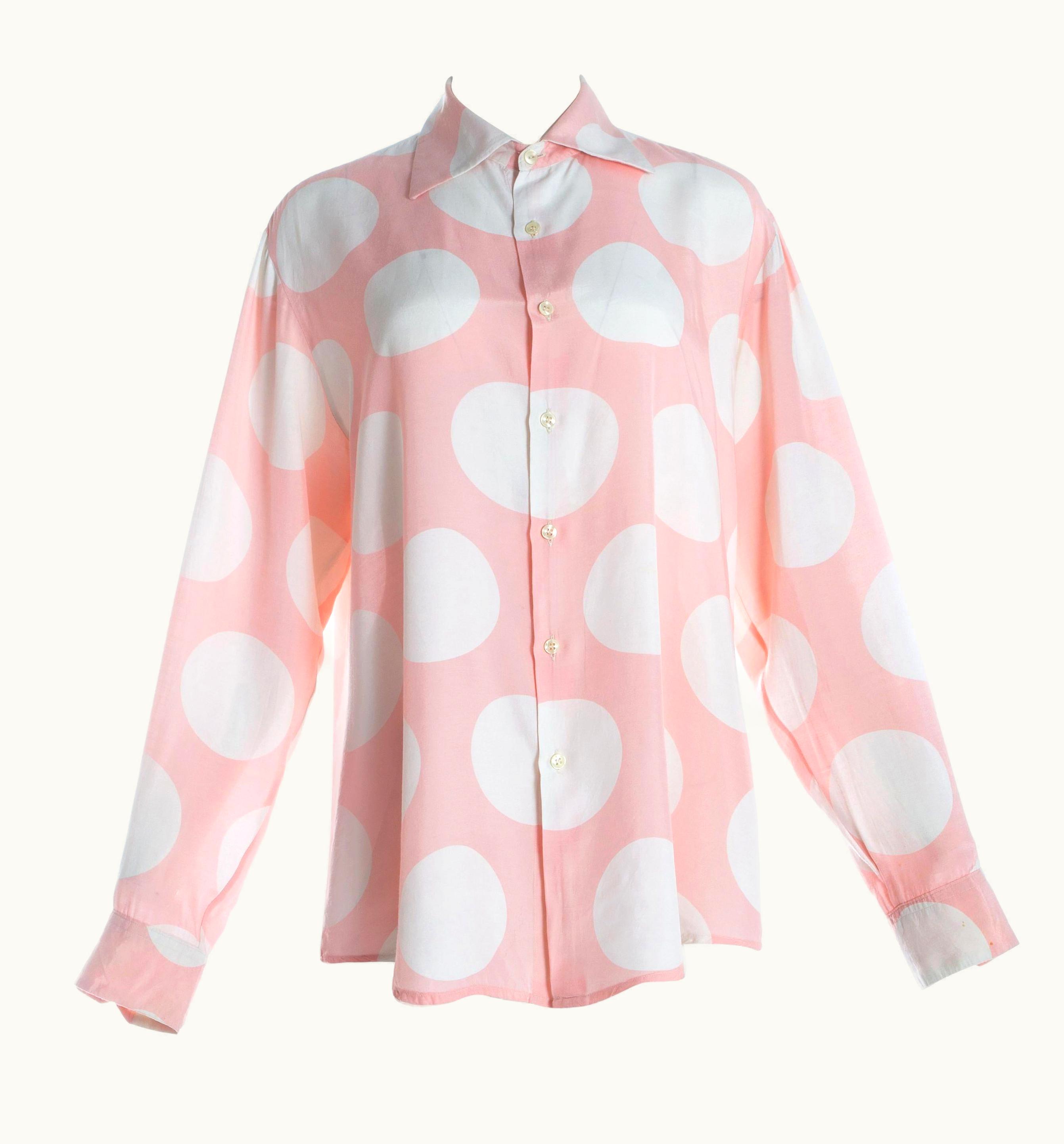 Vivienne Westwood Vivienne Westwood Unisex Pink And White Polkadot Shirt, S/S 1985