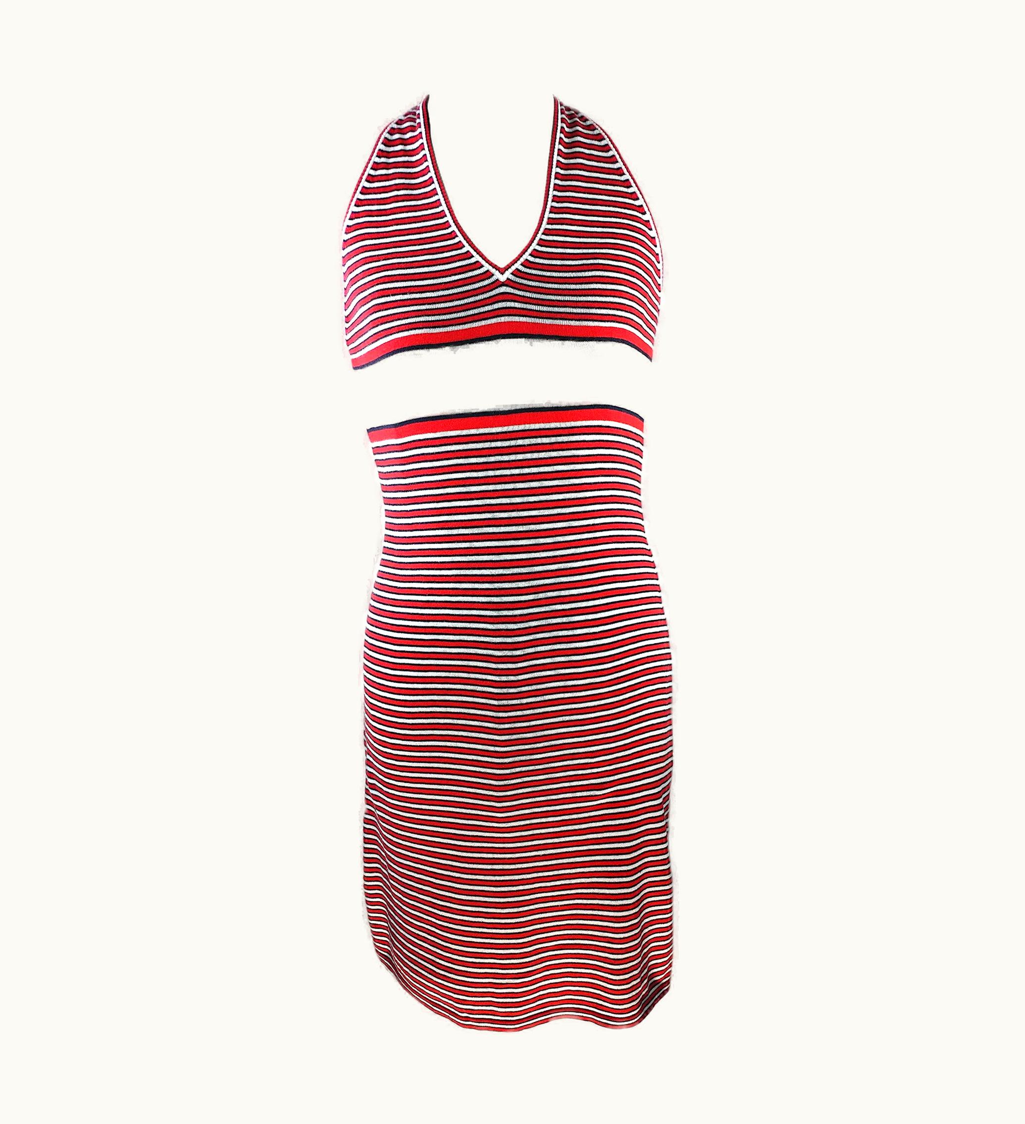 Dolce & Gabbana Dolce & Gabbana - S/S '09 Summer Knit Cotton Sheath Halter Dress