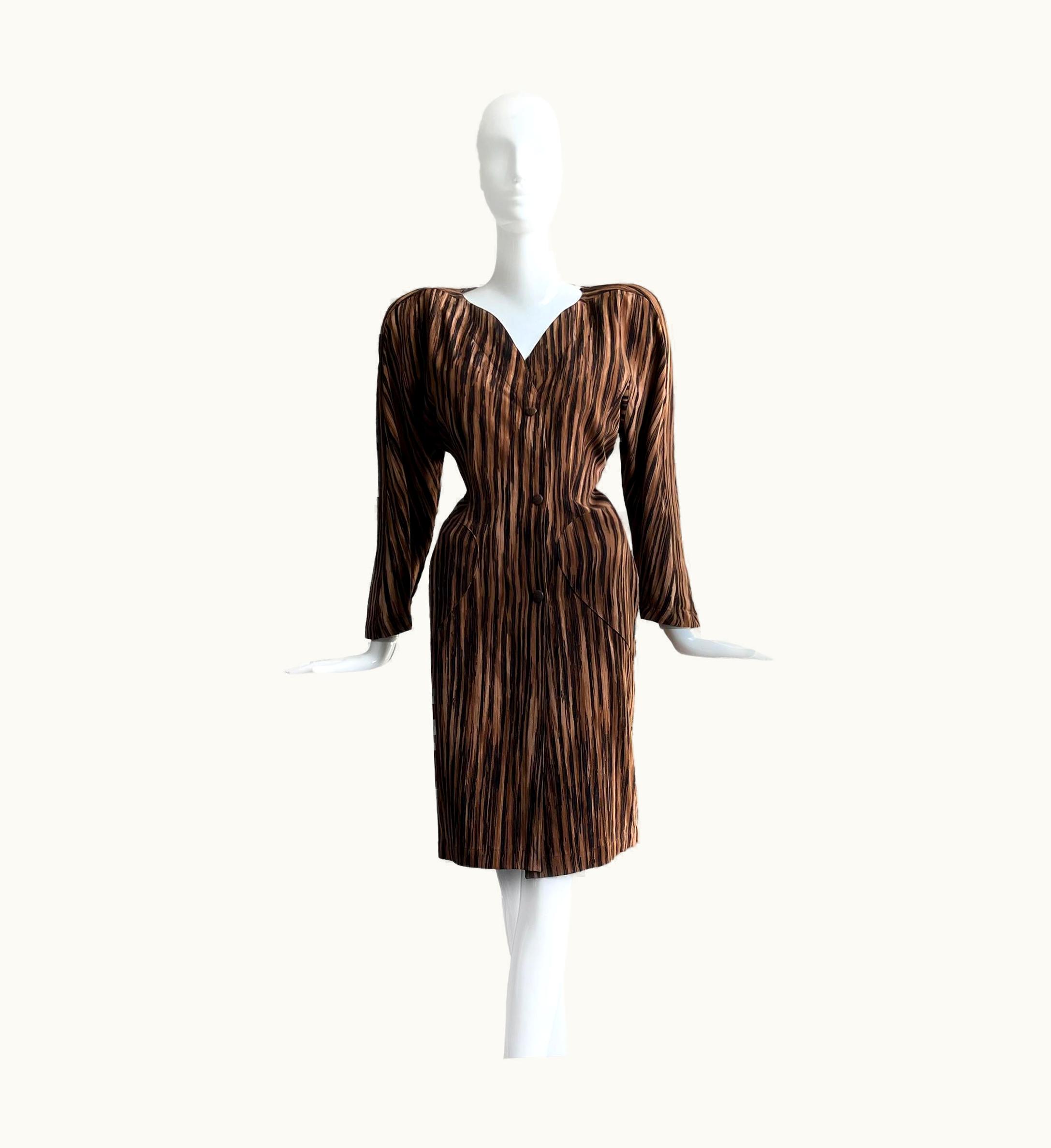 Mugler Rare Thierry Mugler S/S 1988 Iconic African Collection Sculptural Dress