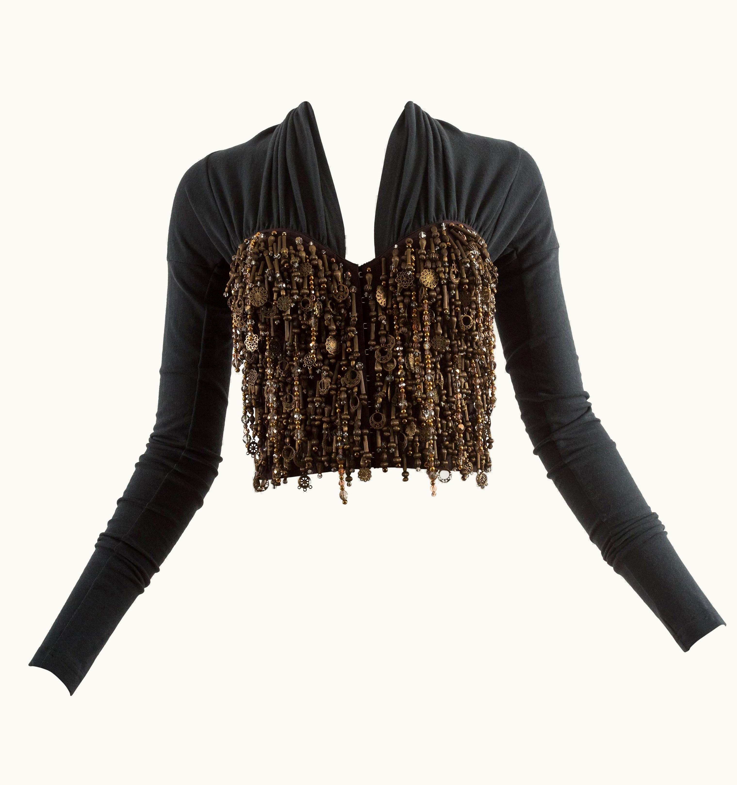 Dolce & Gabbana Dolce & Gabbana Autumn-Winter 1990 Beaded Corset Blouse