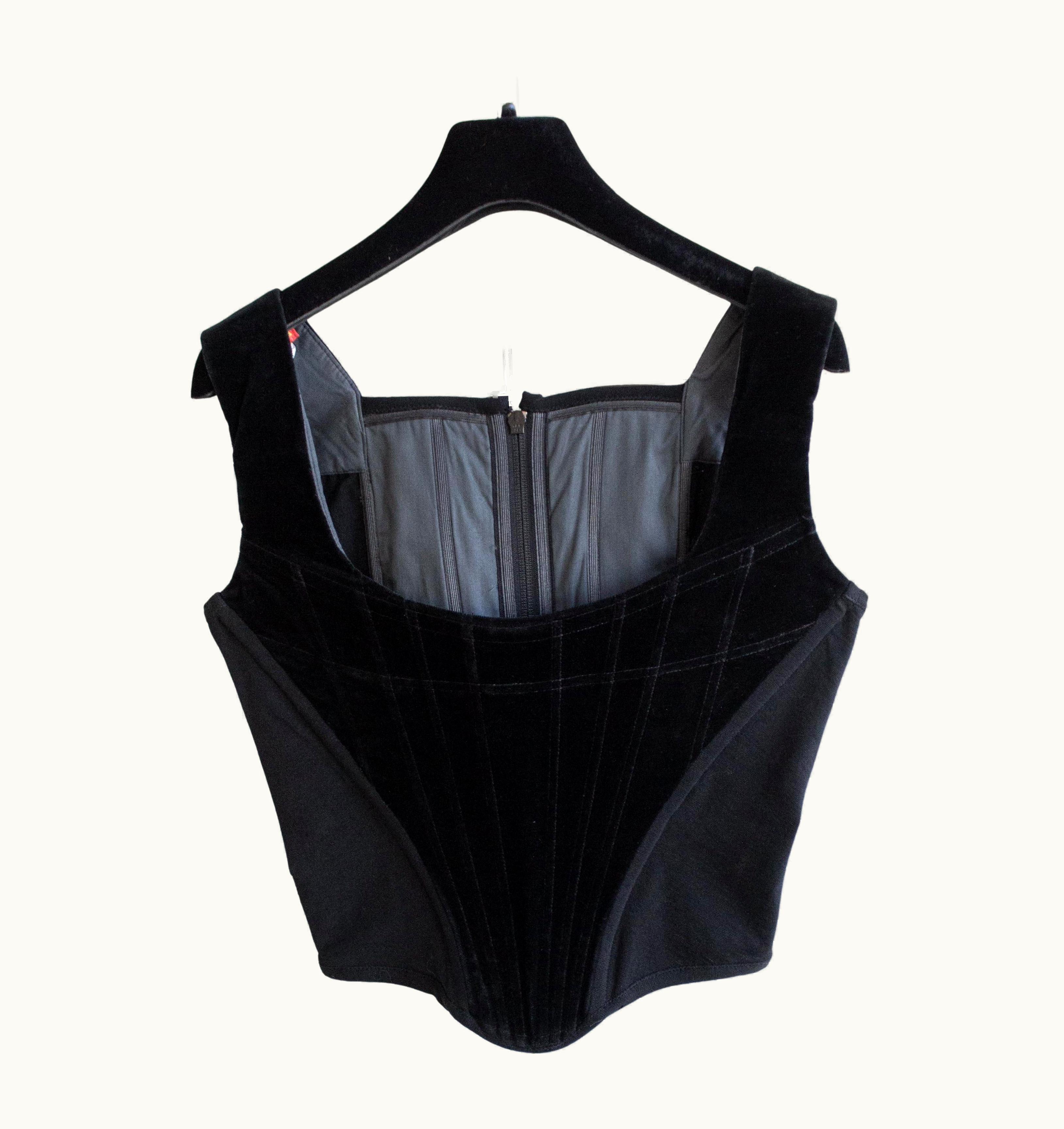 Vivienne Westwood Vivienne Westwood Red Label Vintage 1990 Black Velvet Corset Top