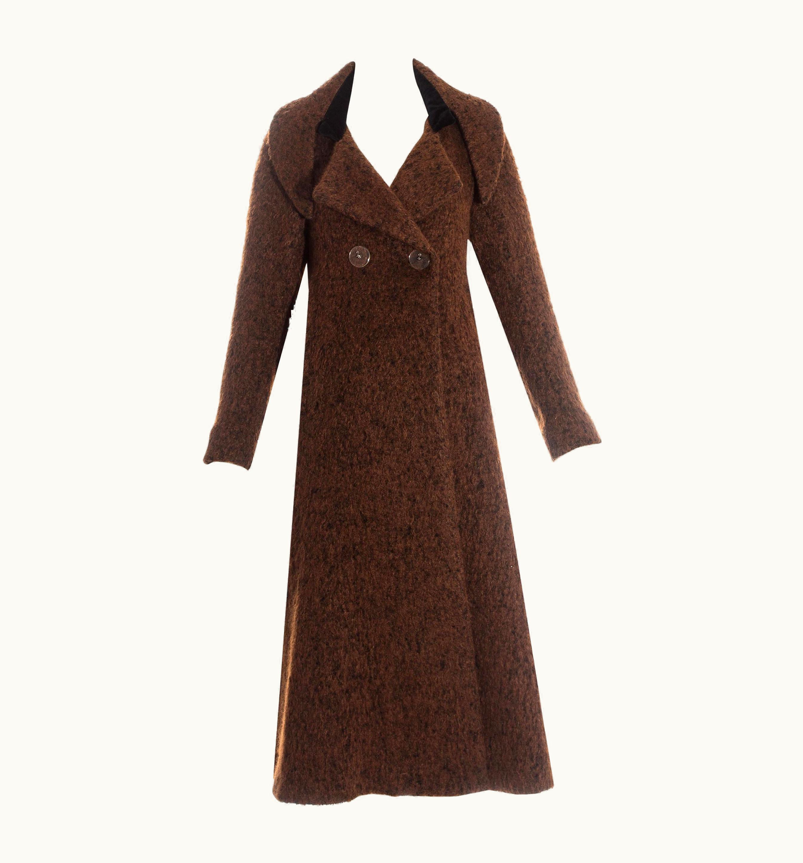 Vivienne Westwood Vivienne Westwood Brown Wool And Velvet Swing Coat, AW 1990