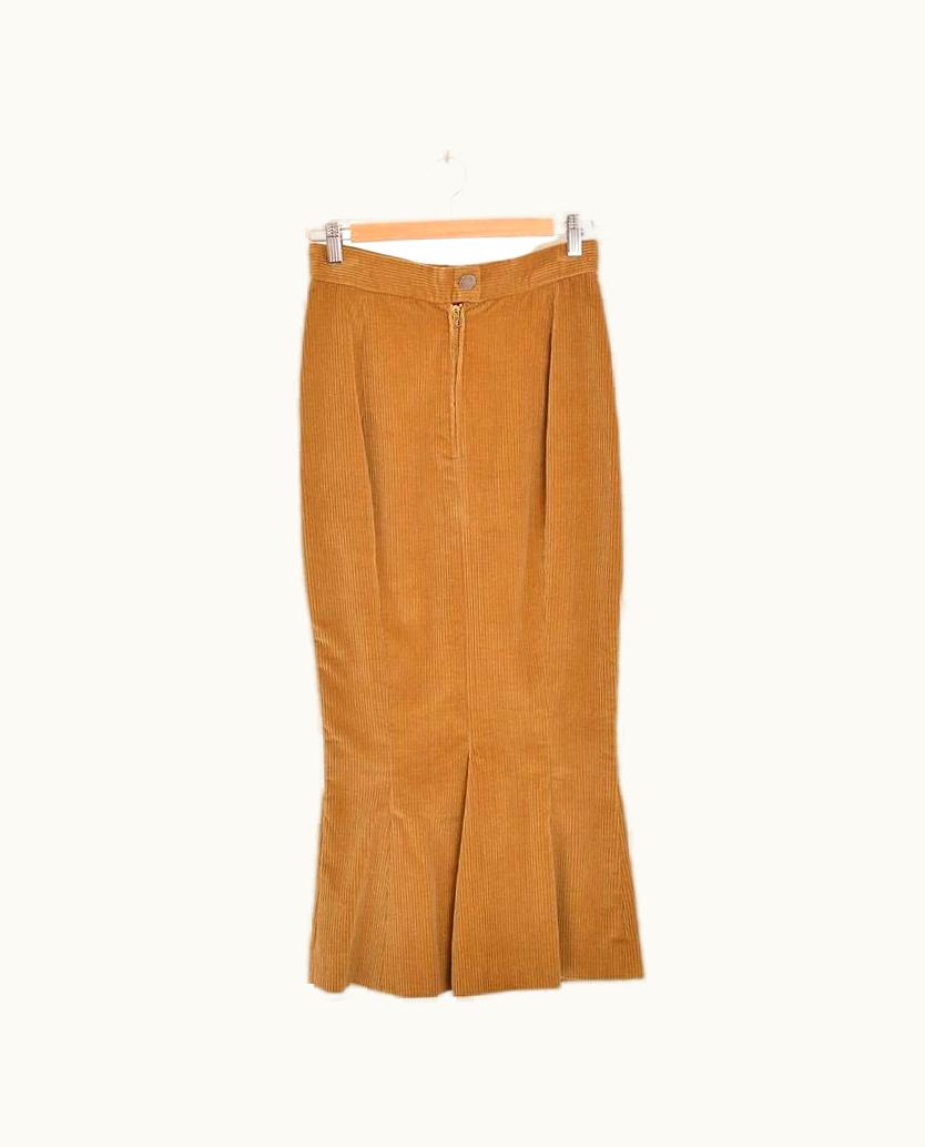 Vivienne Westwood Vivienne Westwood 1990' Corduroy Fish Tail Long Fitted Wiggle Skirt
