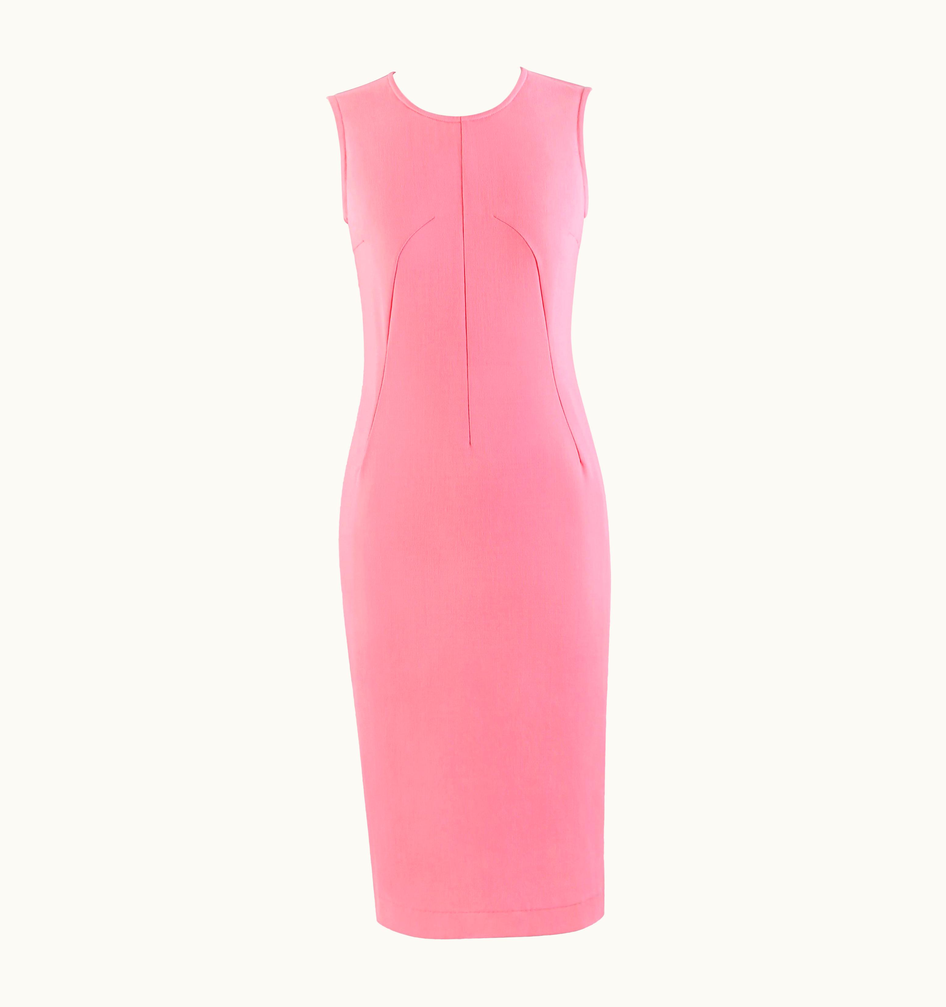 Dolce & Gabbana Dolce & Gabbana Vintage 1990' Bubblegum Pink Sleeveless Fitted Sheath Dress