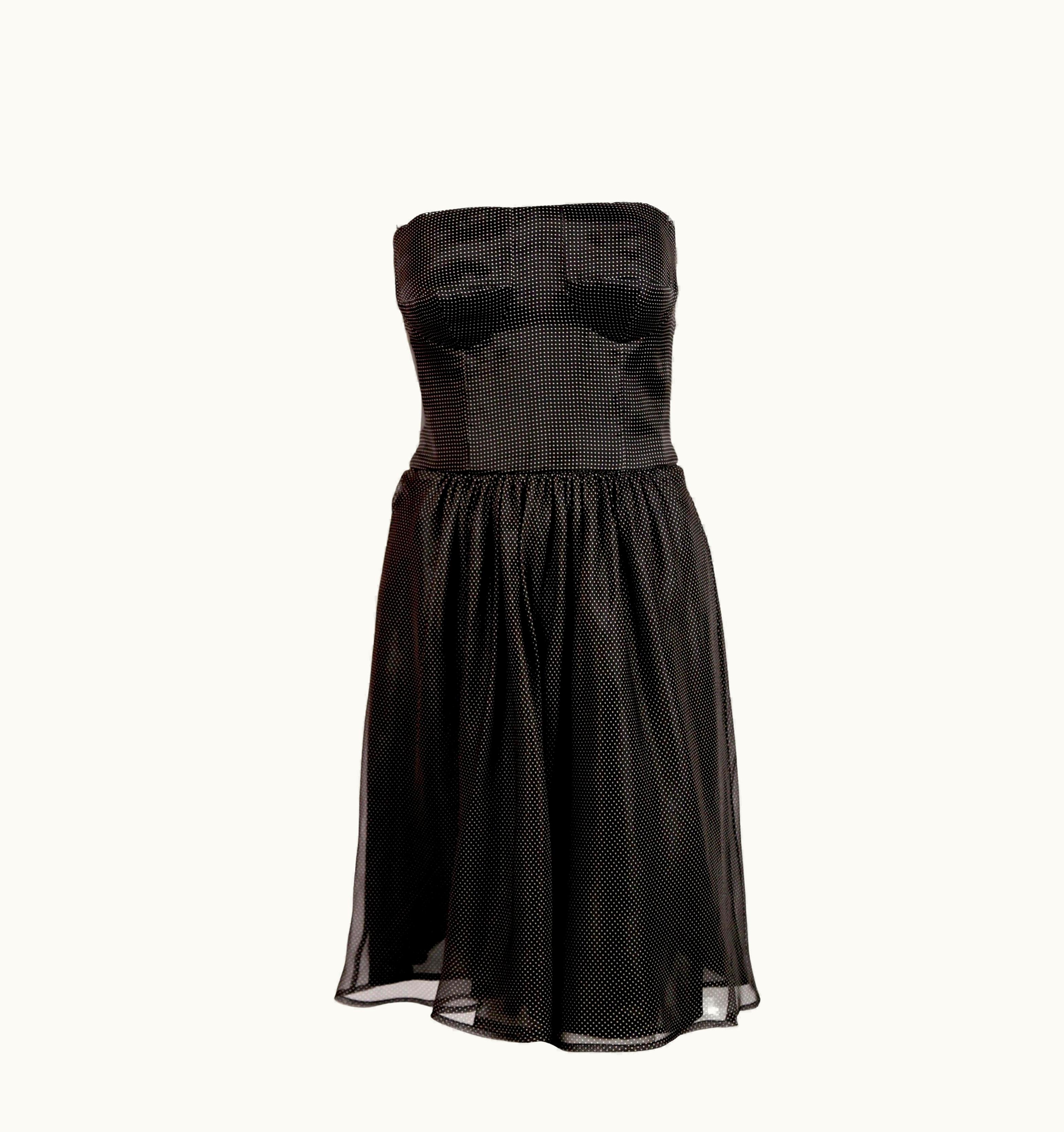 Giorgio Armani 1990' Giorgio Armani Black Silk Bustier Dress