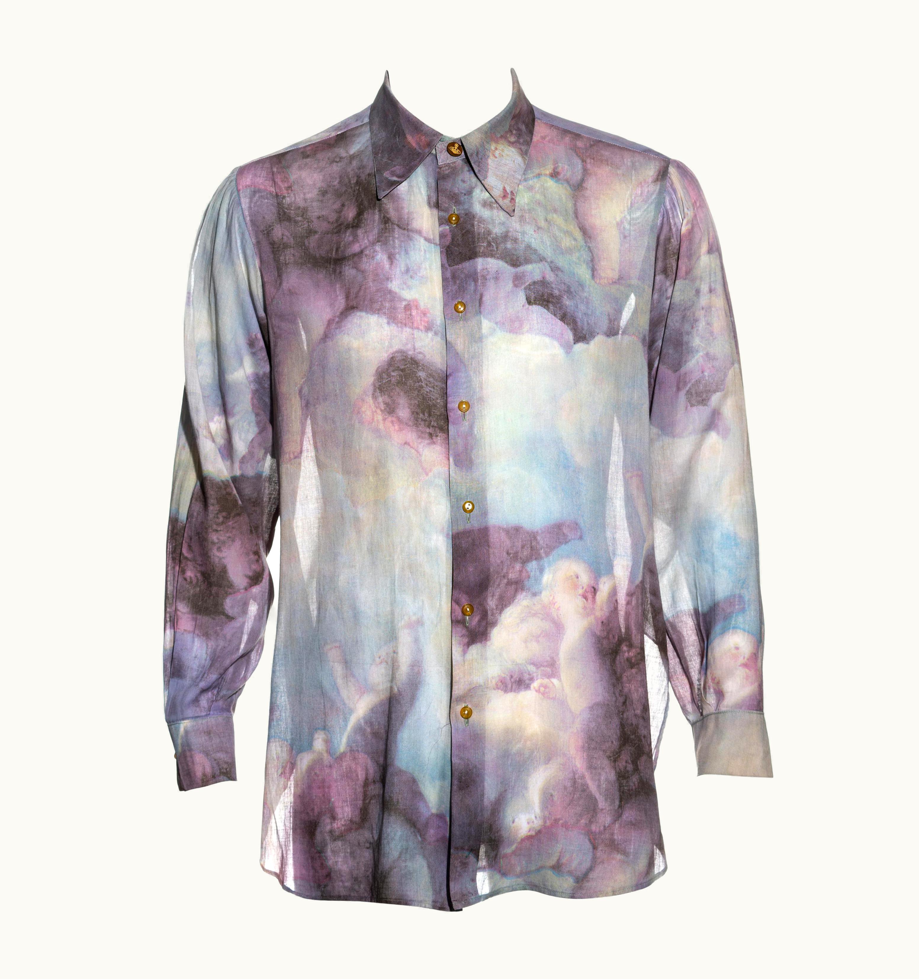 Vivienne Westwood Vivienne Westwood Men' Rococo Cupid Print Cotton Shirt, AW 1991