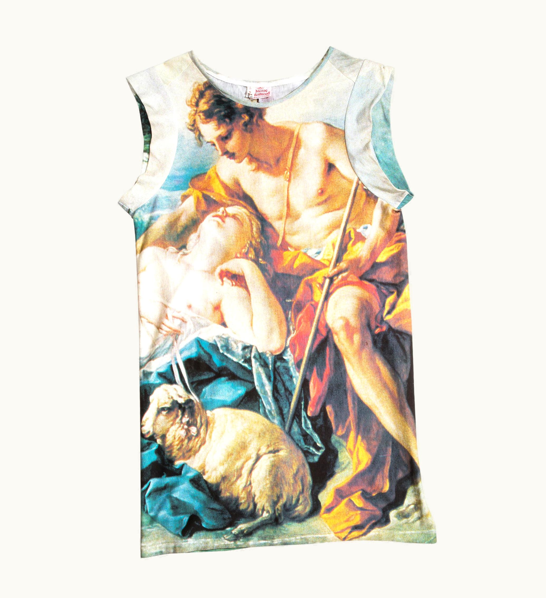 Vivienne Westwood Vivienne Westwood Cotton Jersey Mini Dress With François Boucher Print, S/S 1991