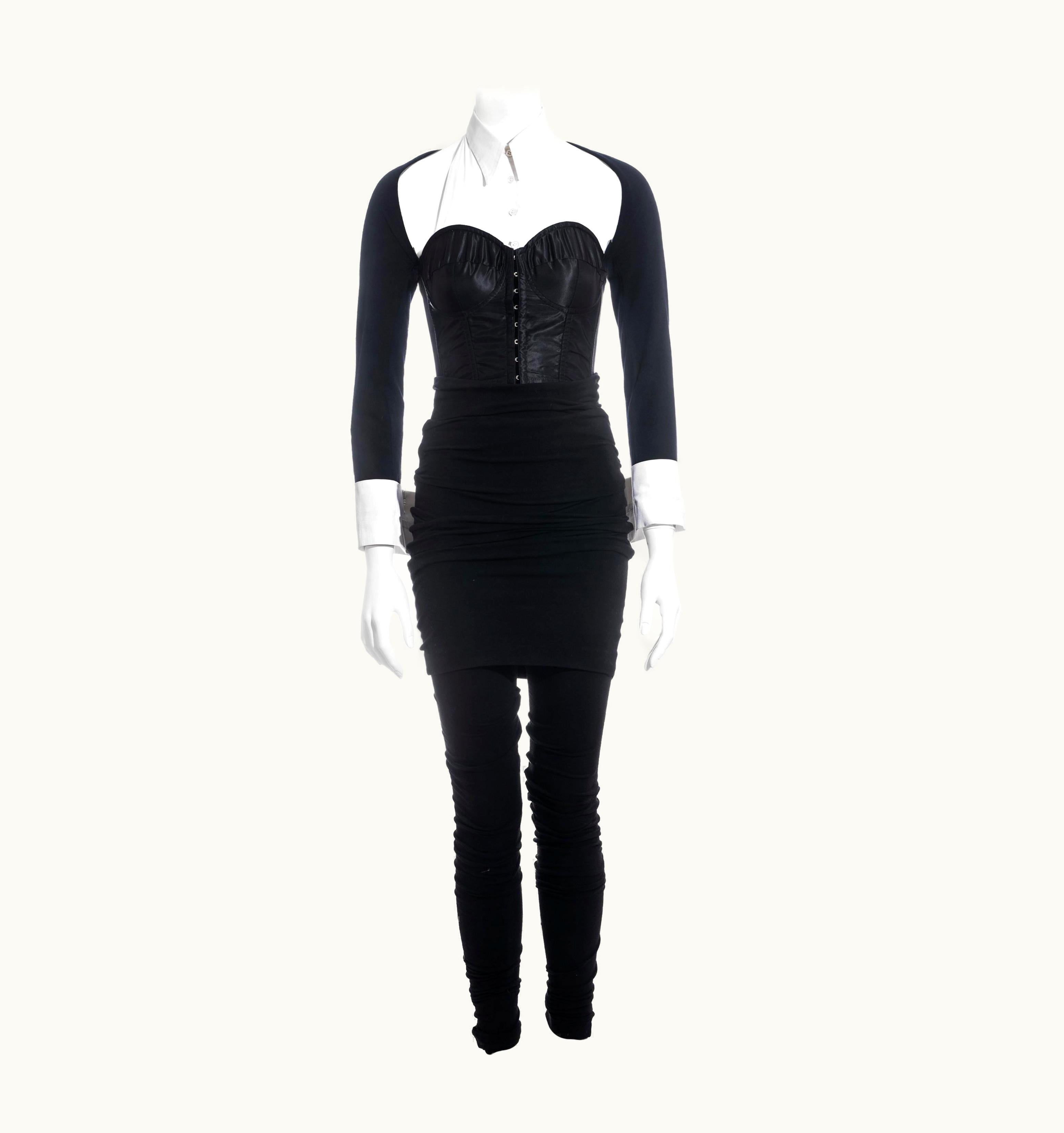 Dolce & Gabbana Dolce & Gabbana Black Corset And Leggings Set, AW 1992