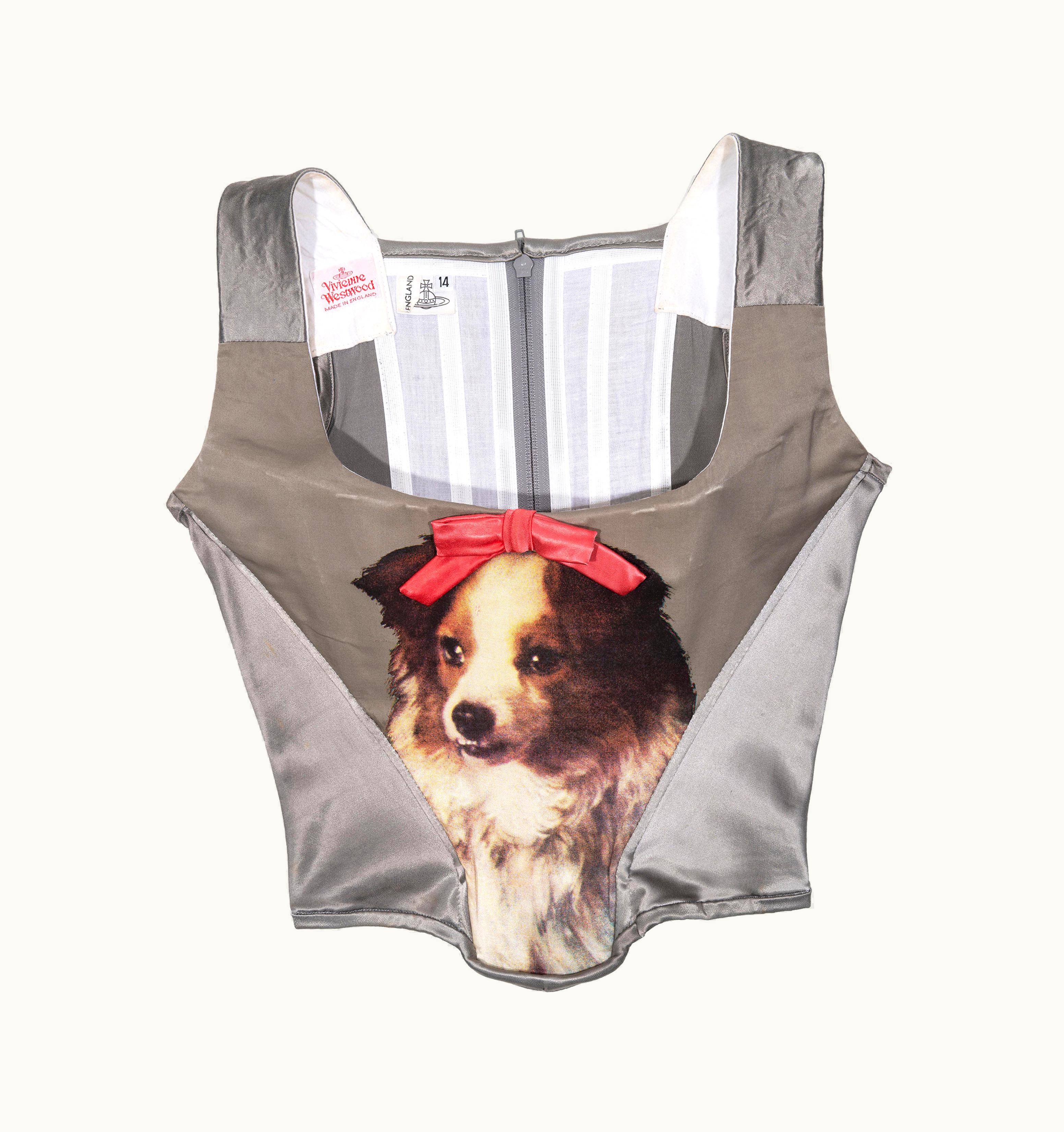 Vivienne Westwood Vivienne Westwood Grey Corset With Thomas Gainsborough Dog Print, AW 1992