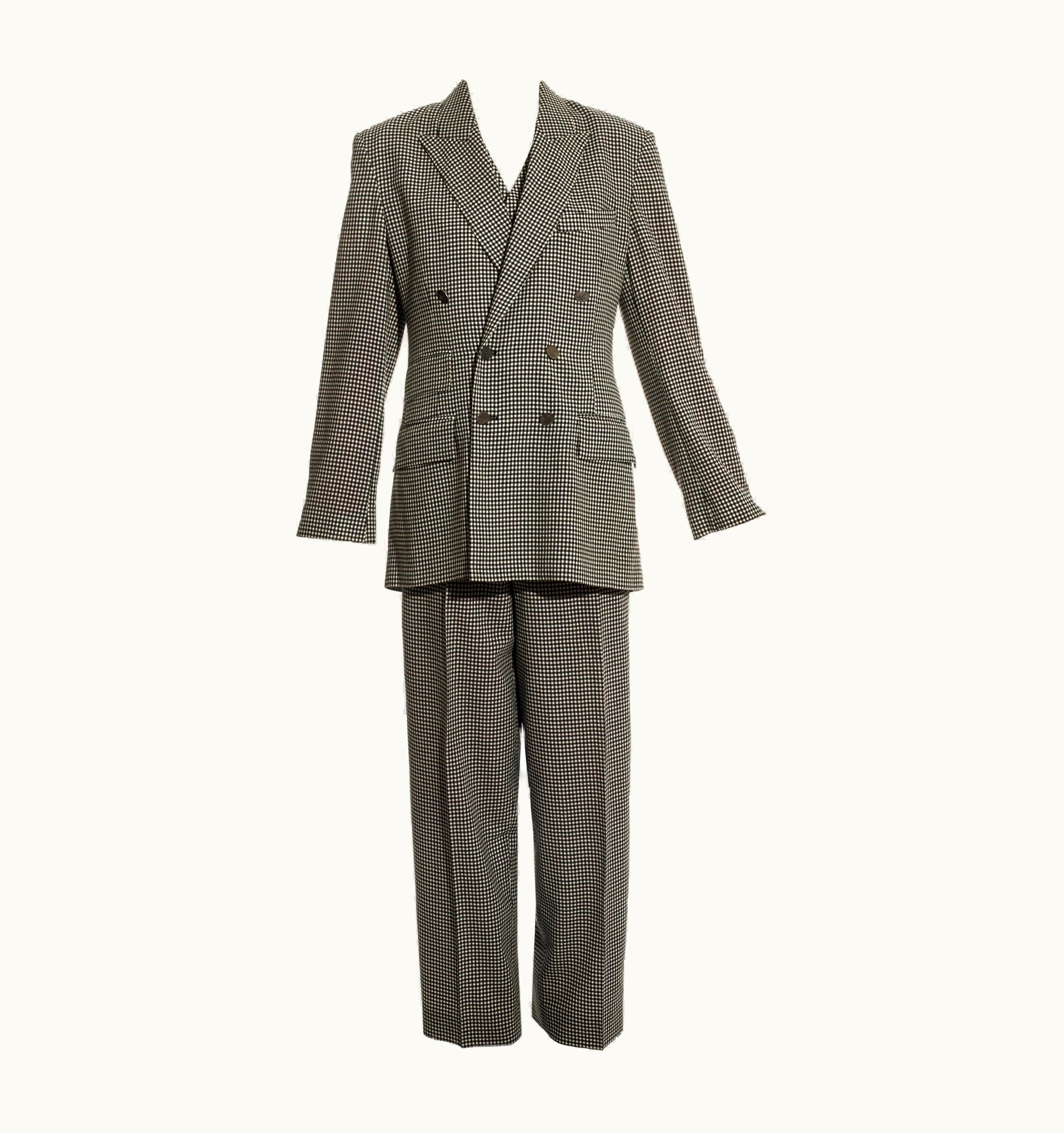 Vivienne Westwood Vivienne Westwood Unisex Checked Wool Three-piece Pant Suit, AW 1992