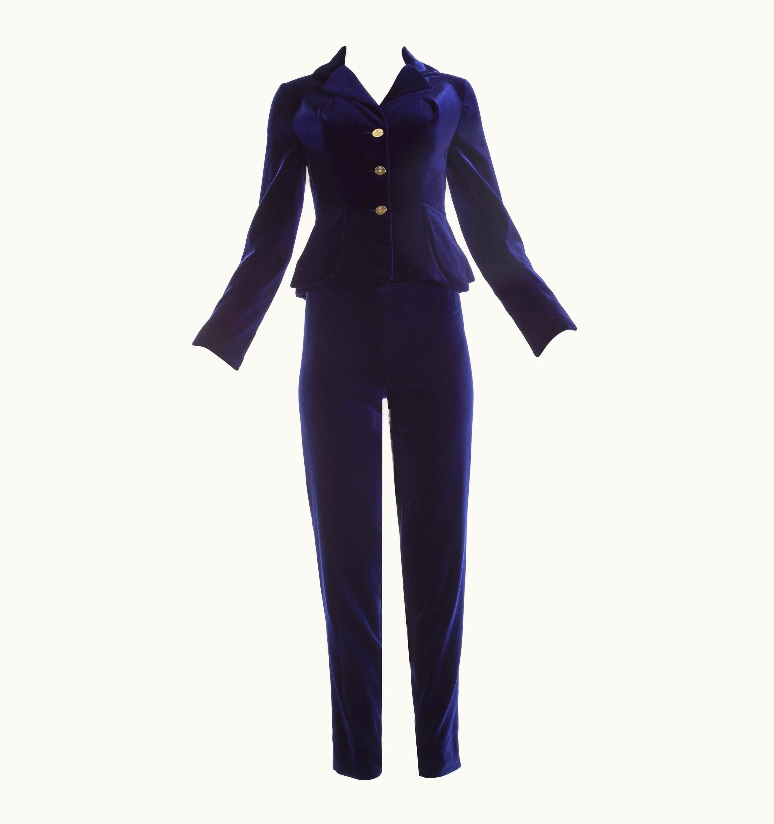 Vivienne Westwood Vivienne Westwood Purple Velvet Pant Suit, AW 1993