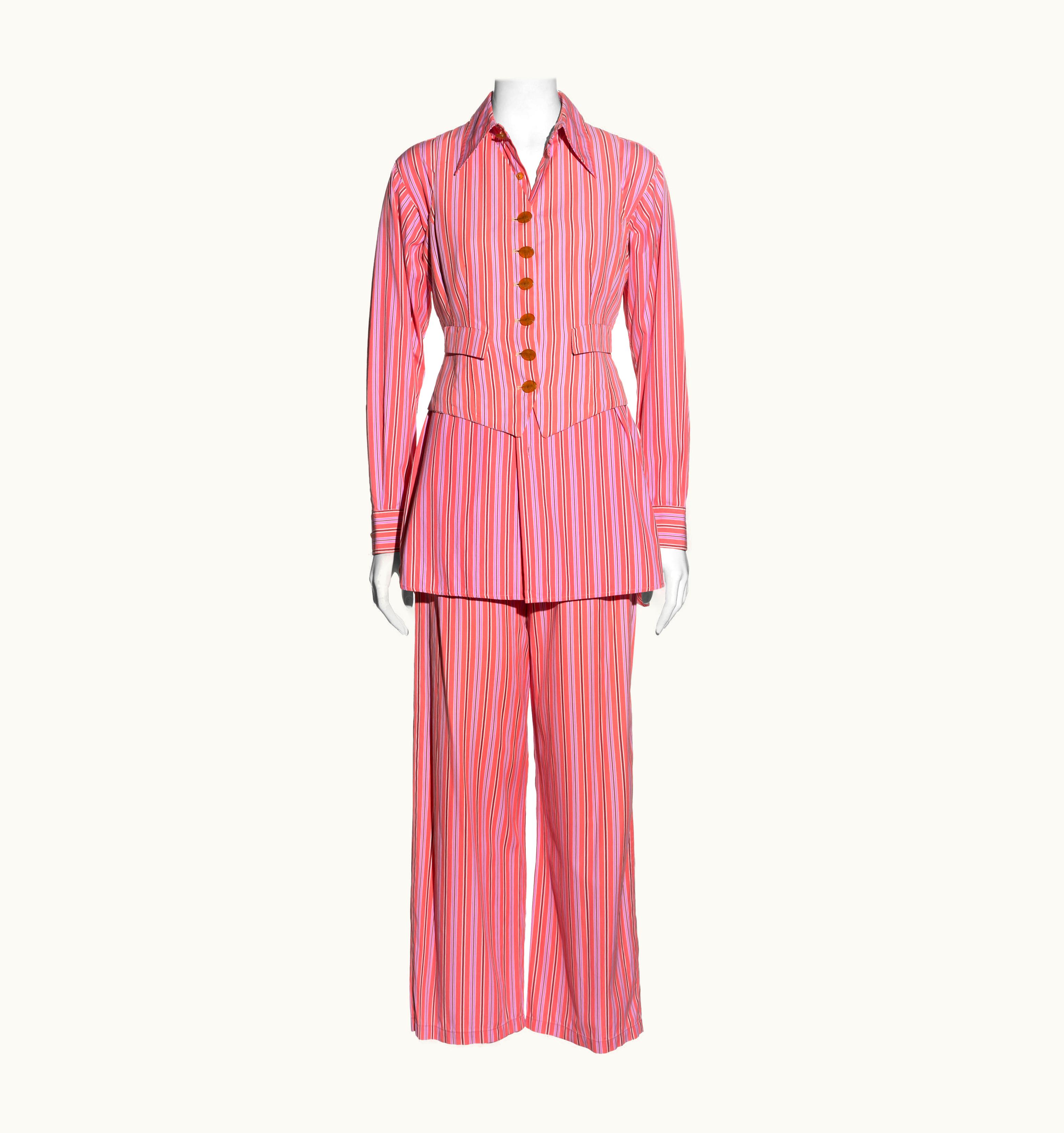Vivienne Westwood Vivienne Westwood Pink Striped Cotton 3-piece Suit, S/S 1993