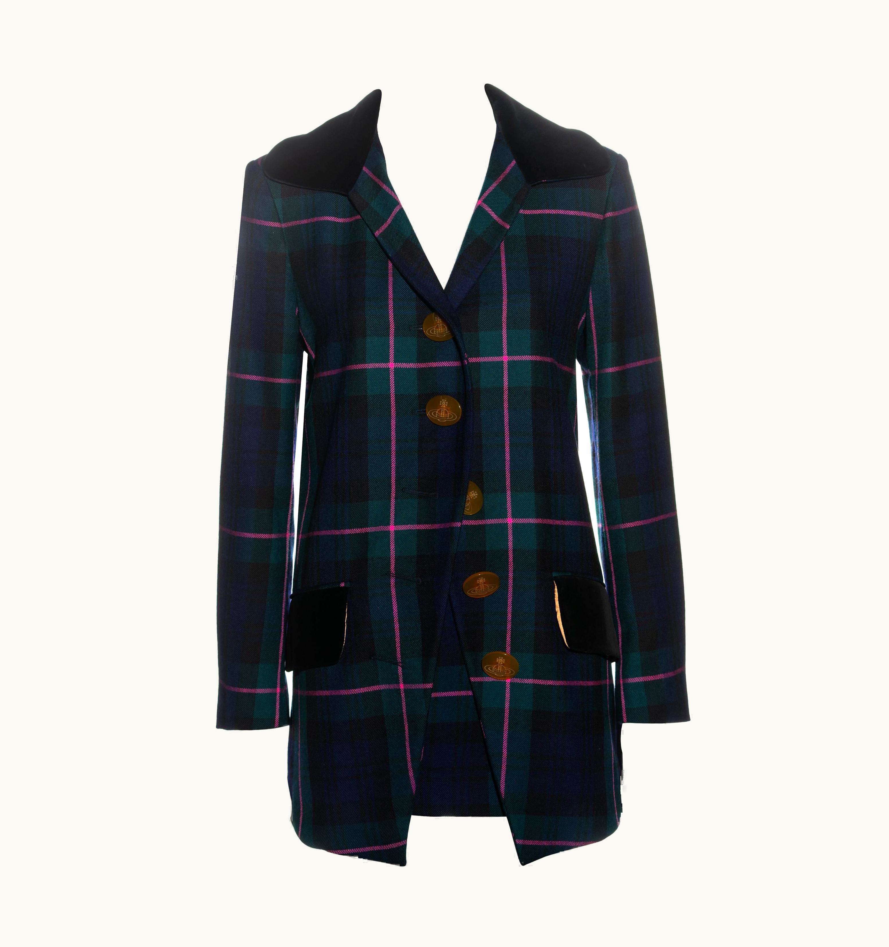 Vivienne Westwood Vivienne Westwood Tartan Wool Blazer Jacket And Mini Skirt Set, AW 1993