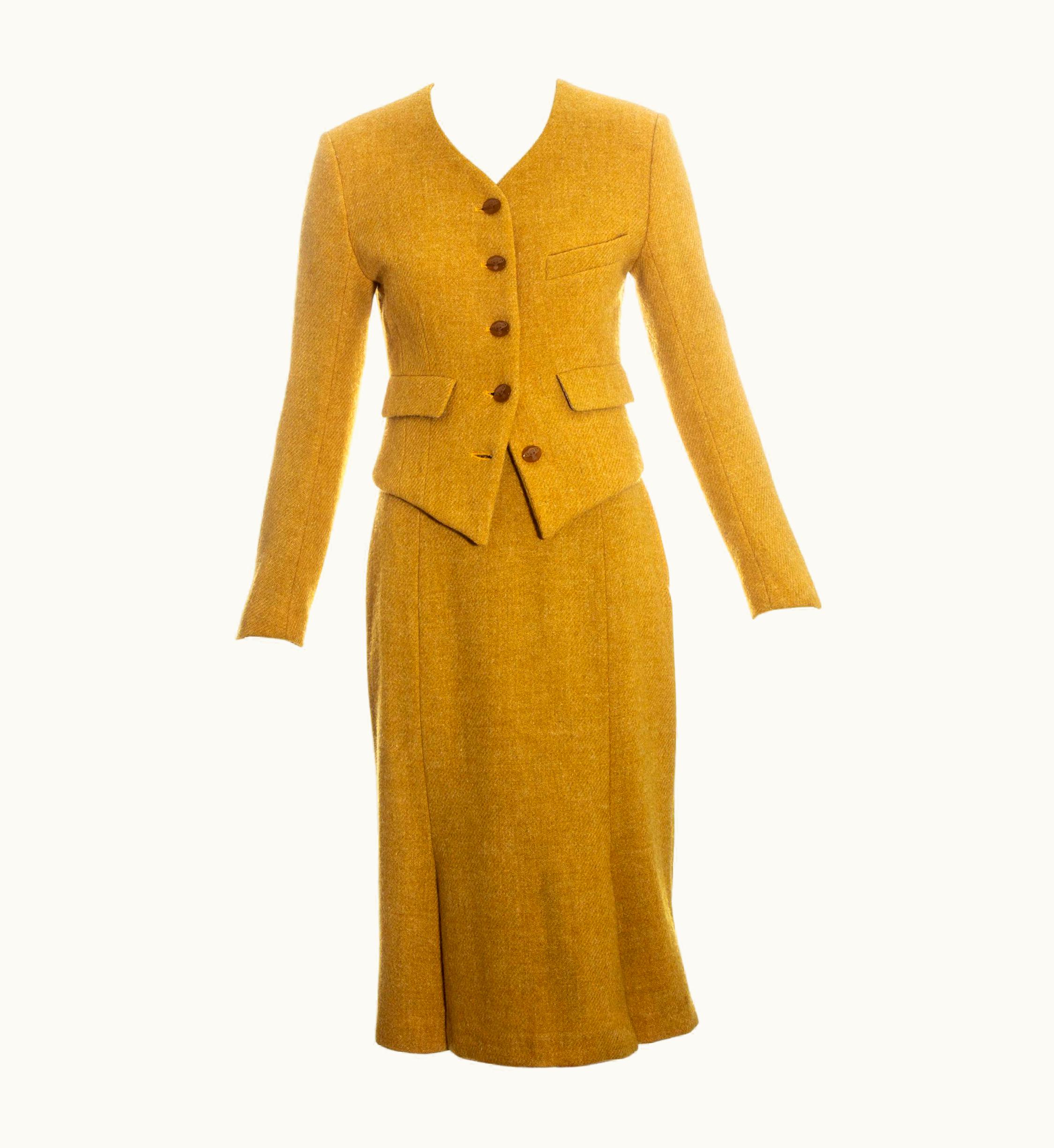 Vivienne Westwood Vivienne Westwood Yellow Wool Skirt Suit AW 1994